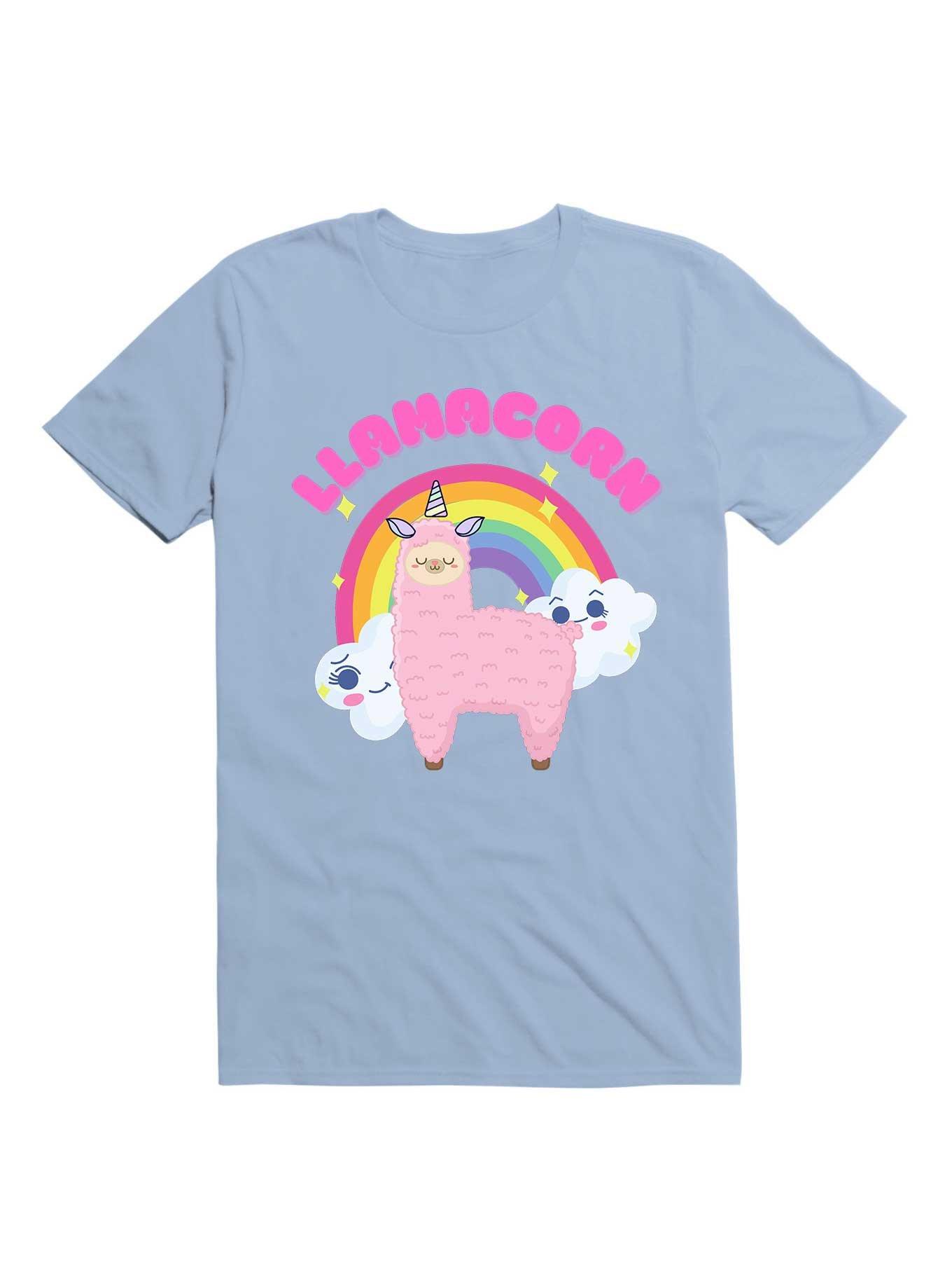 Kawaii Llamacorn T-Shirt, LIGHT BLUE, hi-res