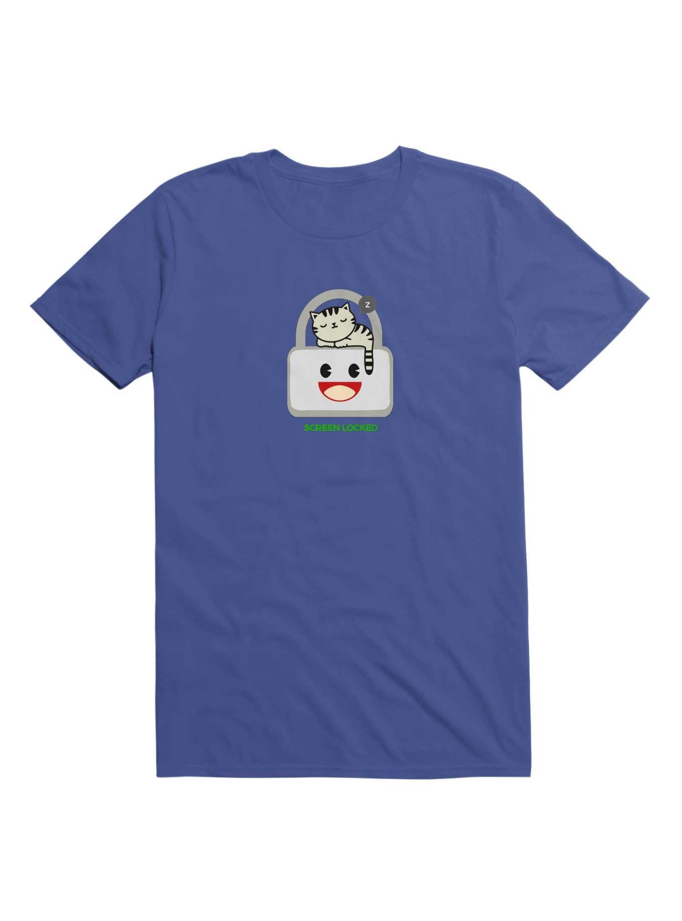 Kawaii Sleeping Kitty Lock Screen T-Shirt, , hi-res