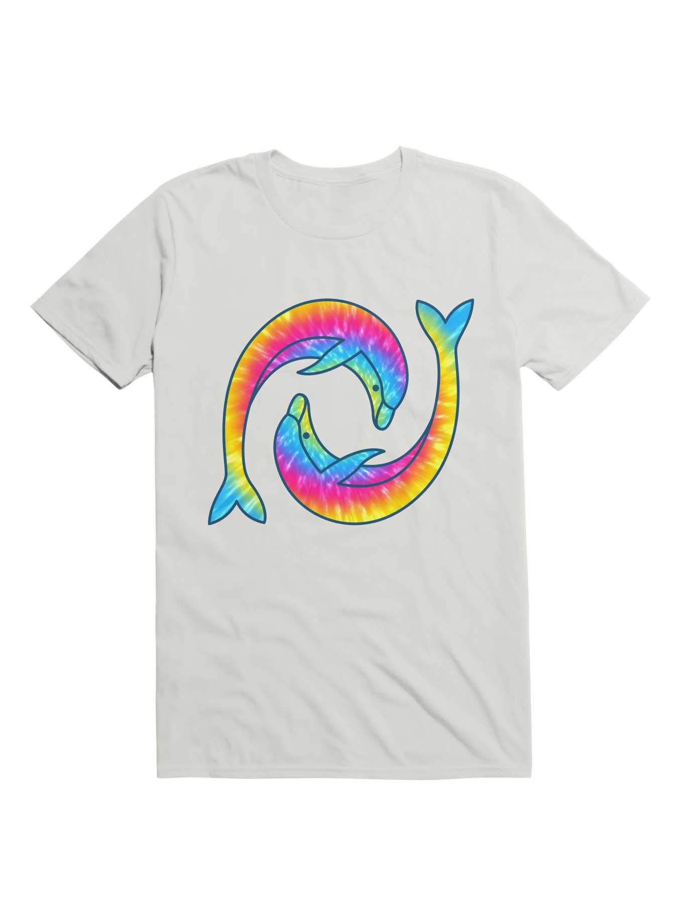 Kawaii Tie Dye Dolphins T-Shirt, , hi-res