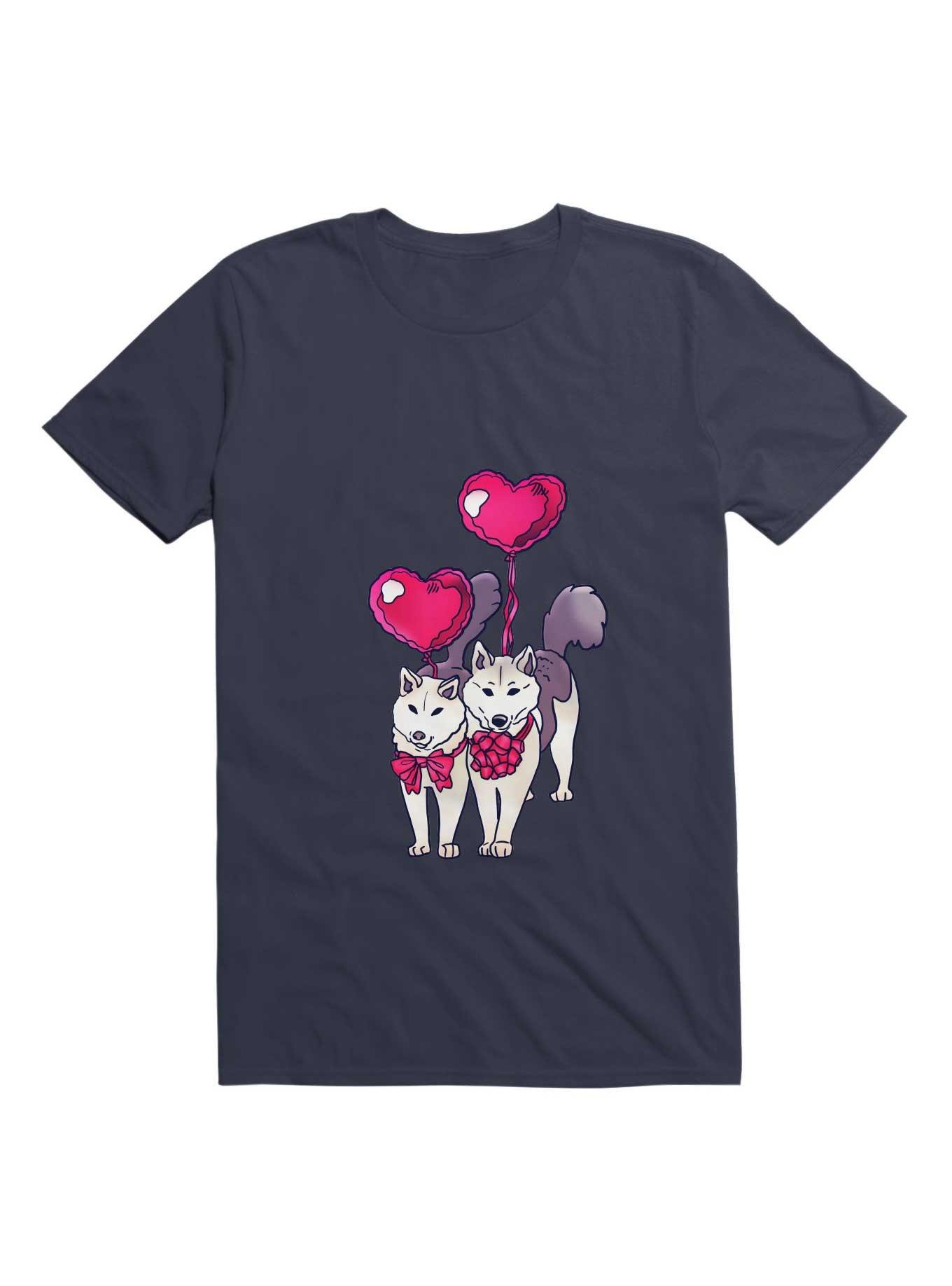 Kawaii We Wuv You Doggos Card T-Shirt, , hi-res
