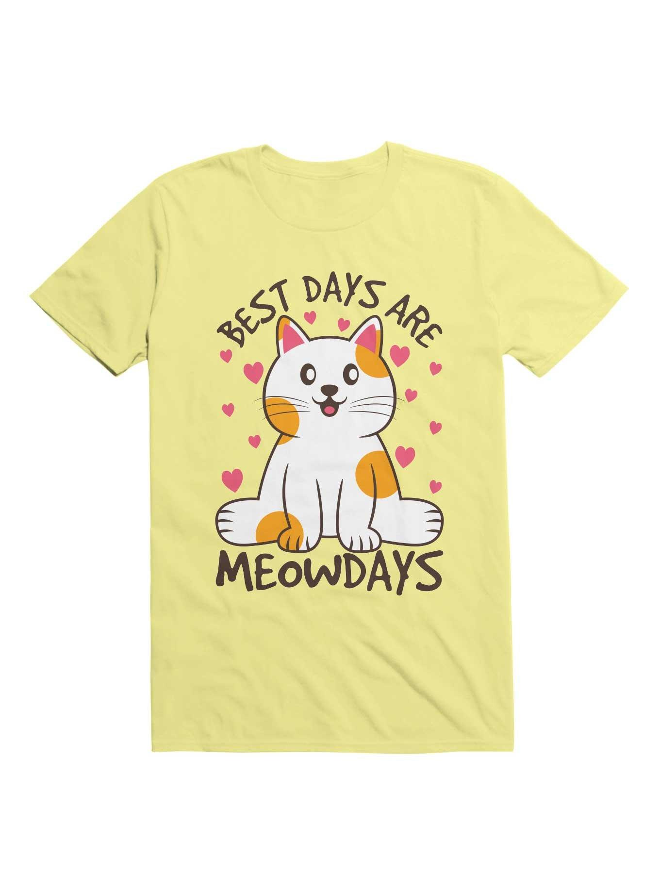 Kawaii Best Days Are Meowdays Cat Lover T-Shirt, , hi-res