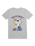 Kawaii This Cat Doesn't Give A Knit T-Shirt, ICE GREY, hi-res