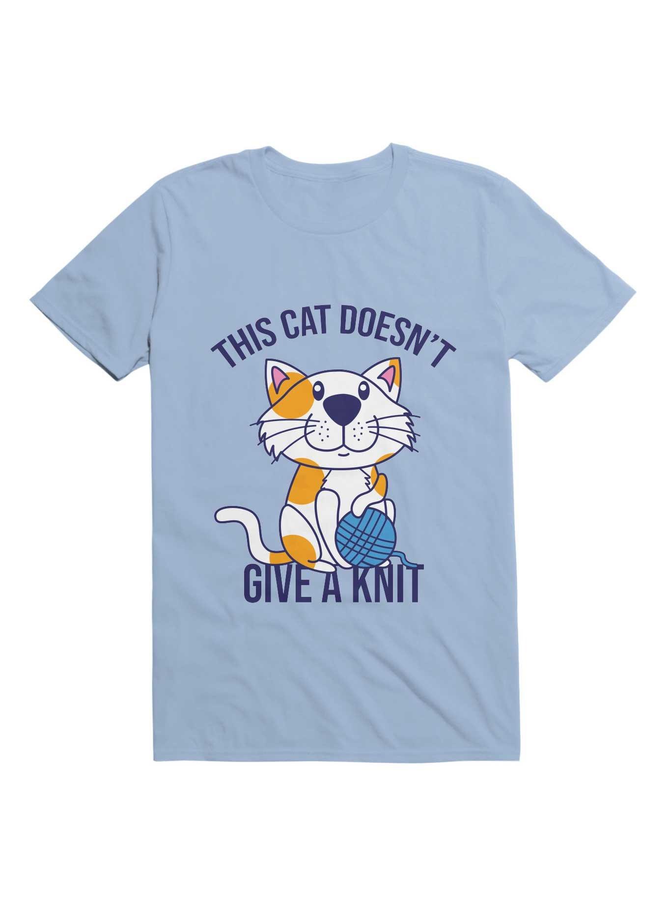 Kawaii This Cat Doesn't Give A Knit T-Shirt, , hi-res