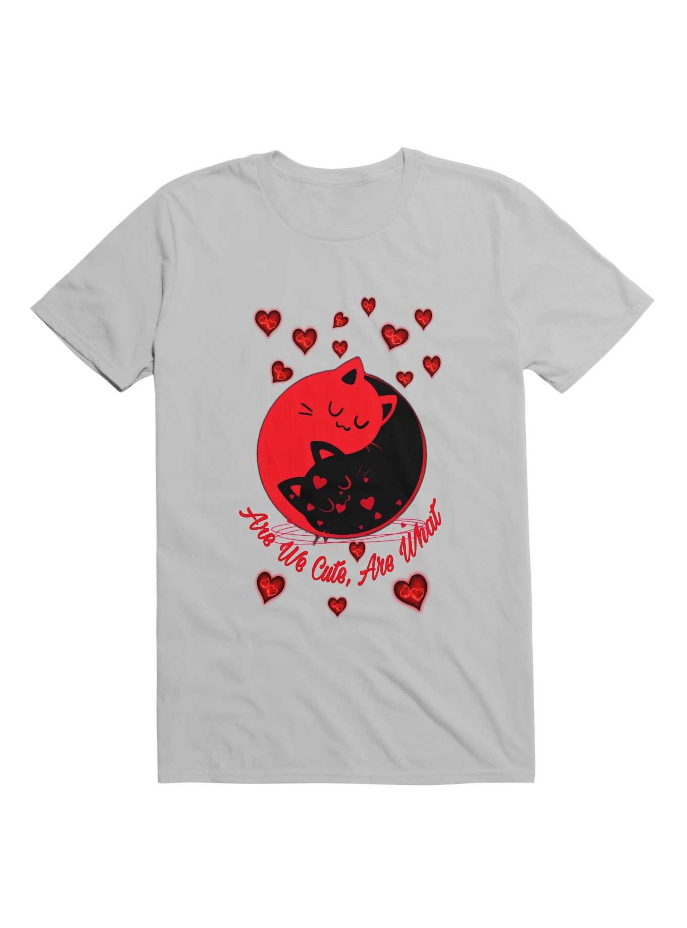 Kawaii Yin Yang Cute Cats T-Shirt, , hi-res