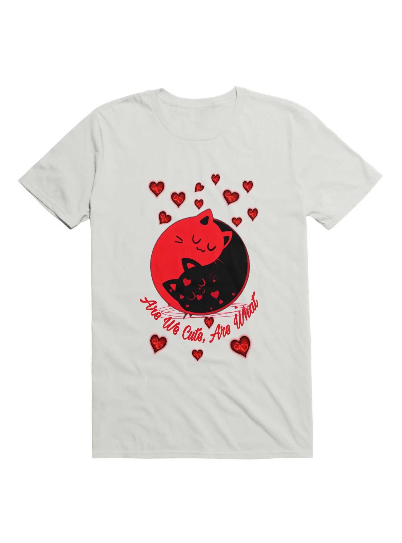 Kawaii Yin Yang Cute Cats T-Shirt, , hi-res