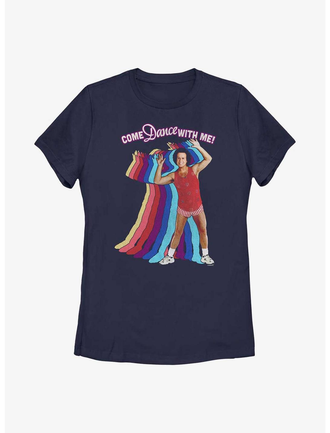 Richard Simmons Dance Party Womens T-Shirt, NAVY, hi-res