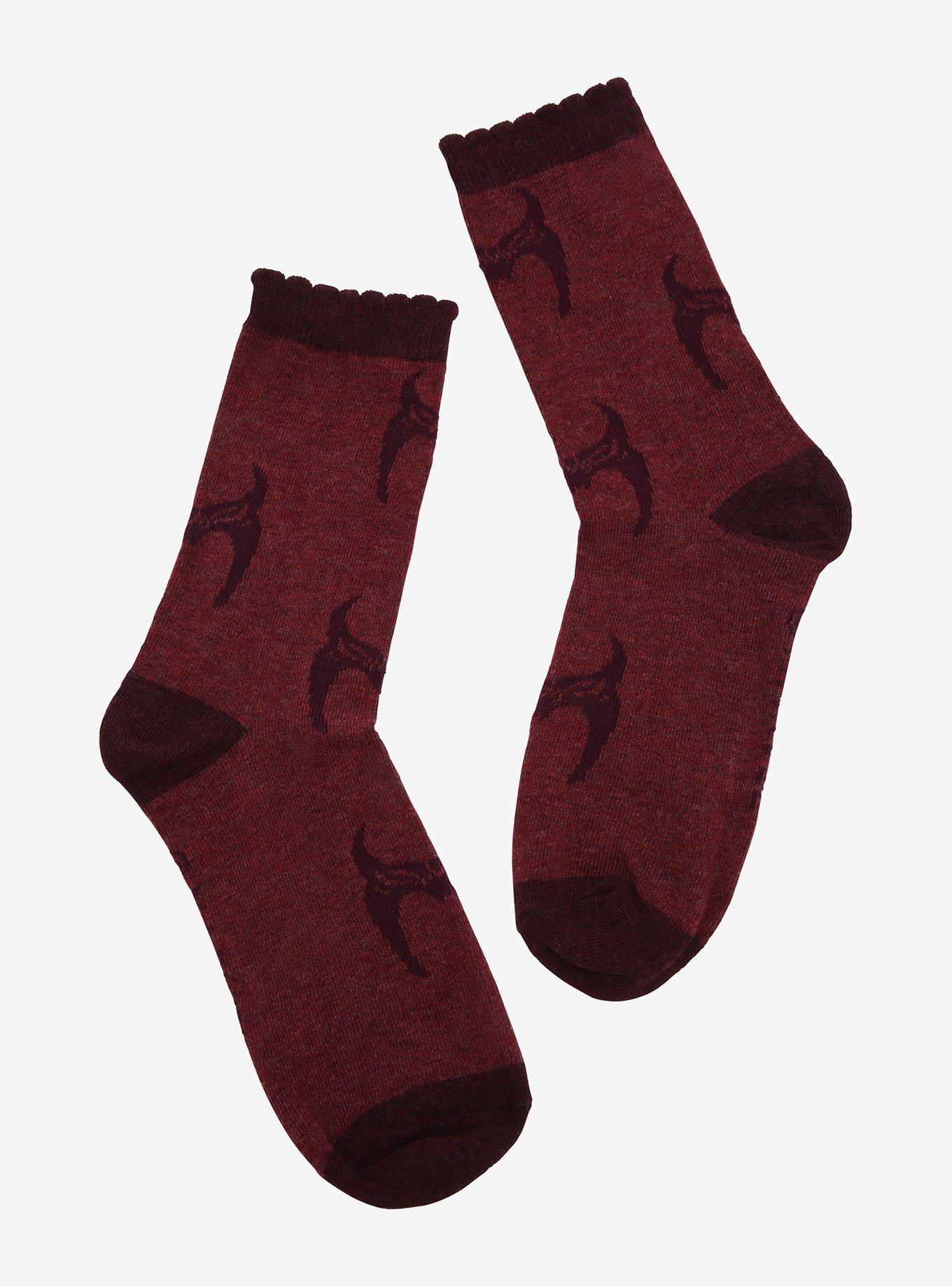Her Universe Marvel WandaVision Scarlet Witch Tiara Crew Socks, , hi-res