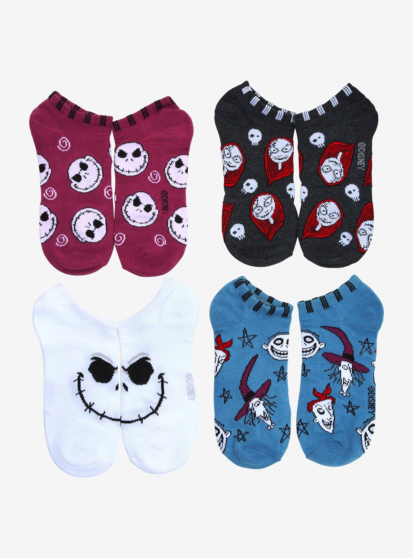 The Nightmare Before Christmas Coffin No-Show Socks 4 Pair, , hi-res