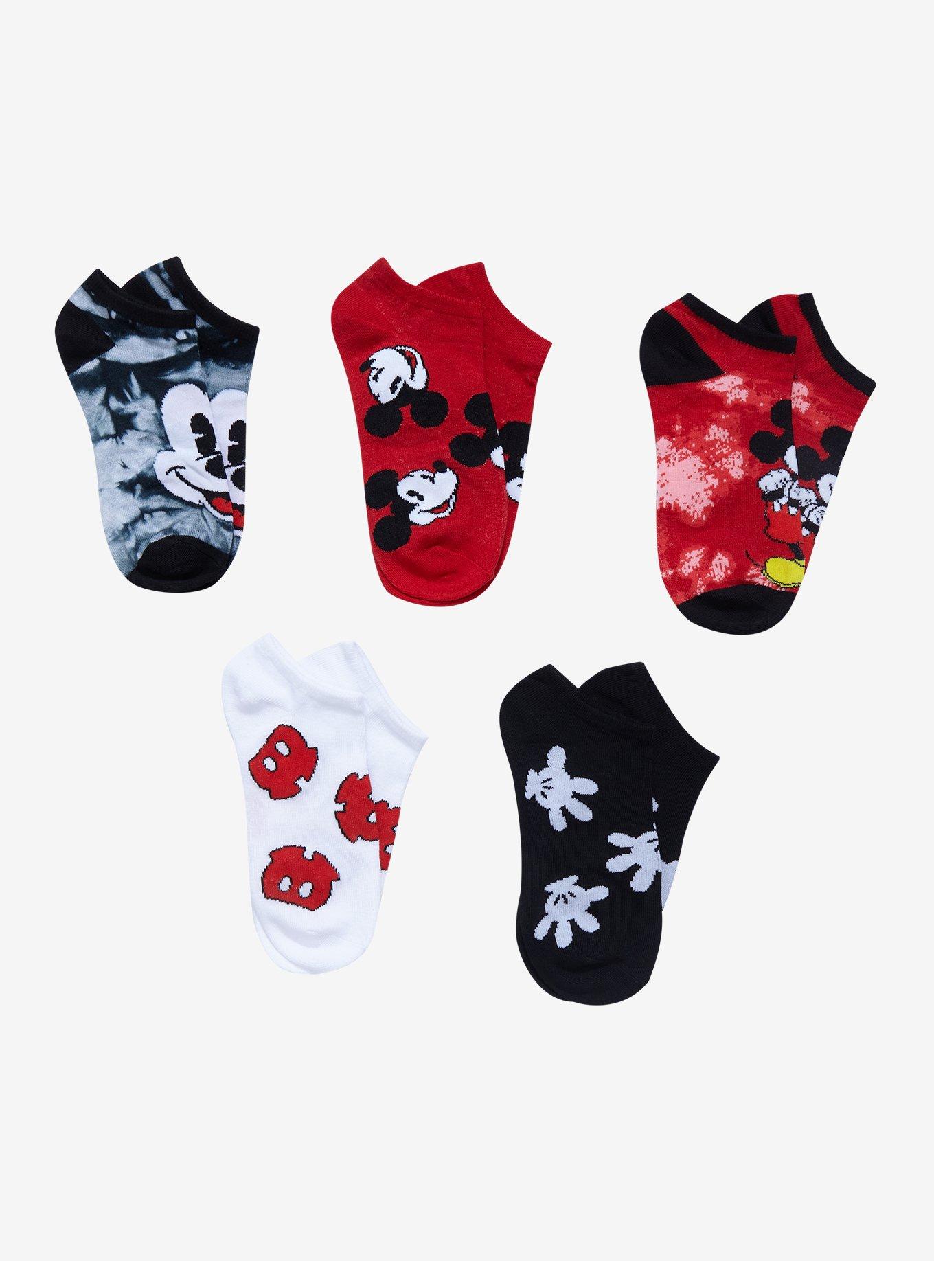 Disney Mickey Mouse Outfit No-Show Socks 5 Pair, , hi-res