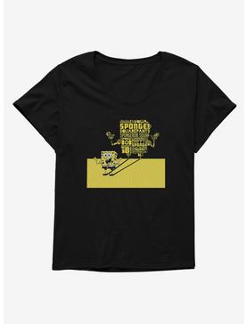 SpongeBob SquarePants Shadow Typography Womens T-Shirt Plus Size, , hi-res