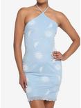 Light Blue Celestial Mesh Halter Mini Dress, CELESTIAL, hi-res