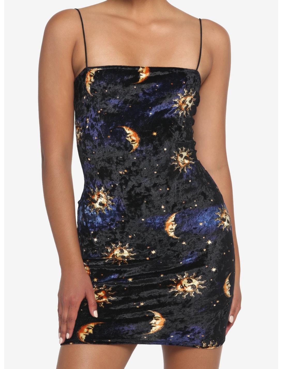 Celestial Velvet Mini Dress, CELESTIAL, hi-res