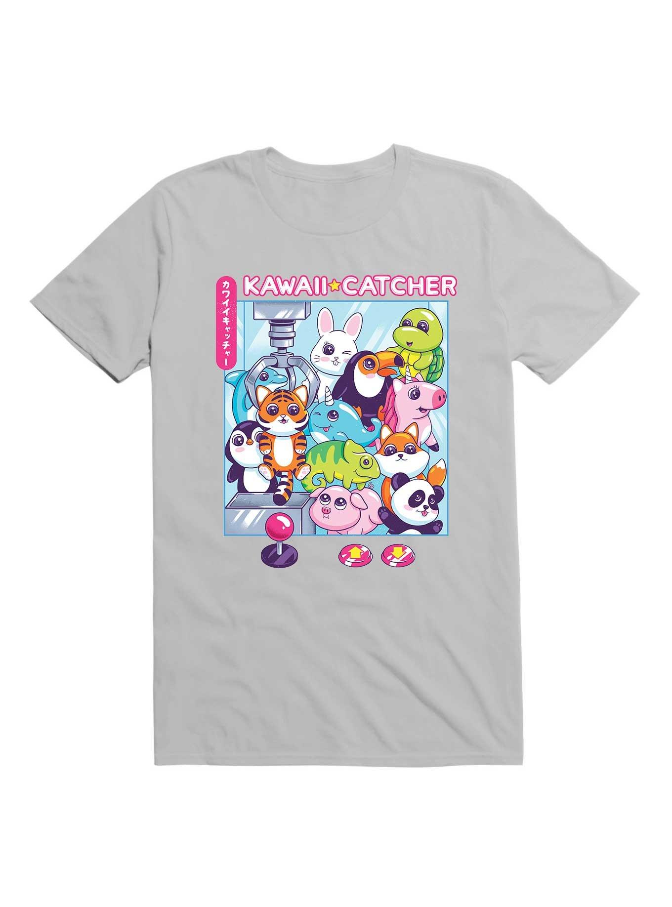 Kawaii Catcher T-Shirt, ICE GREY, hi-res