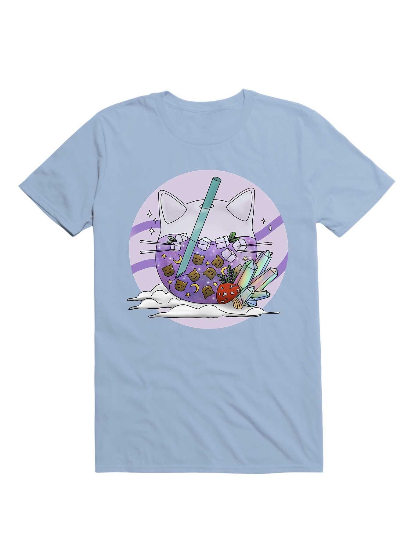 Kawaii Magical Cat Boba T-Shirt, , hi-res