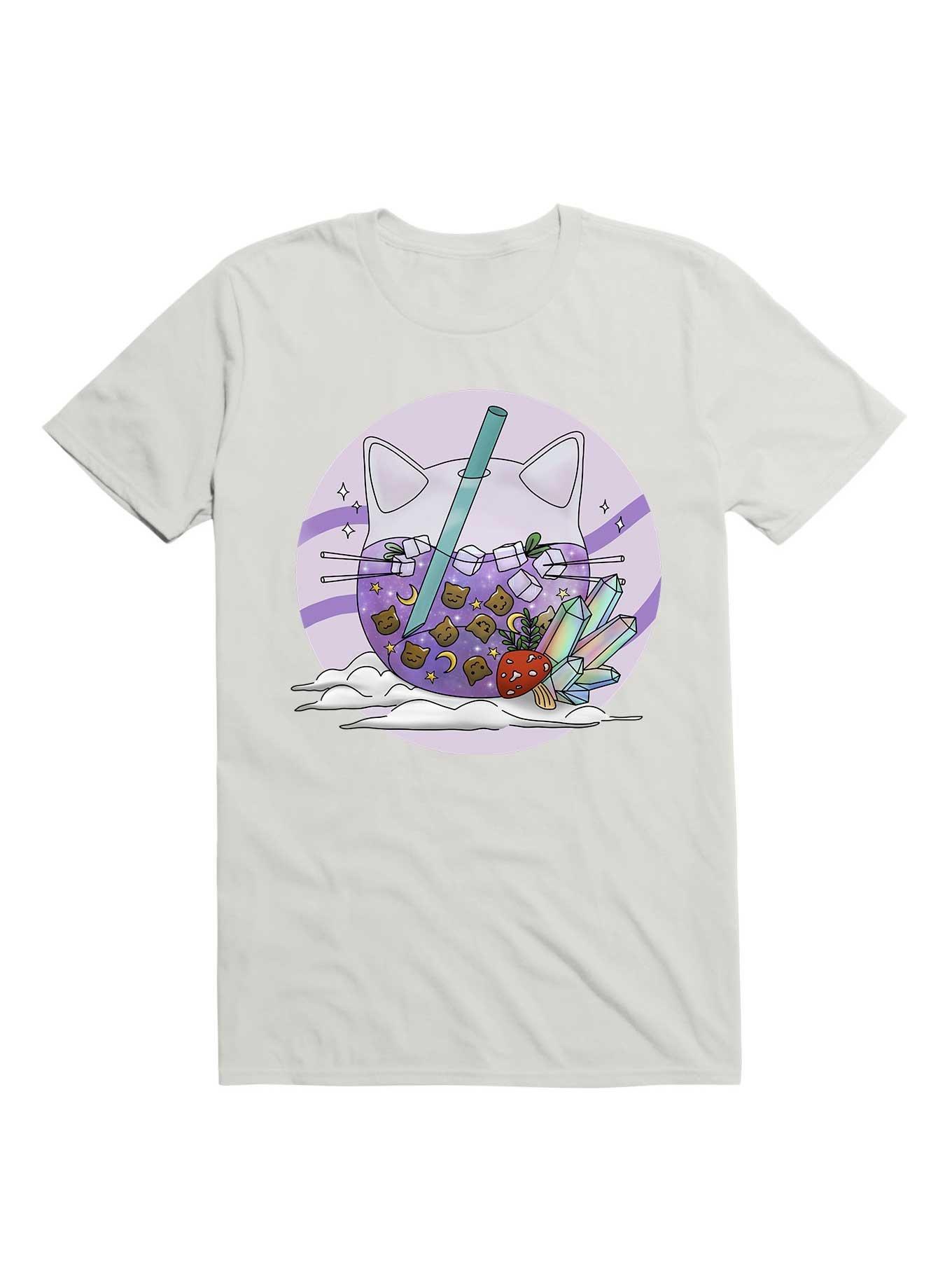 Kawaii Magical Cat Boba T-Shirt, , hi-res