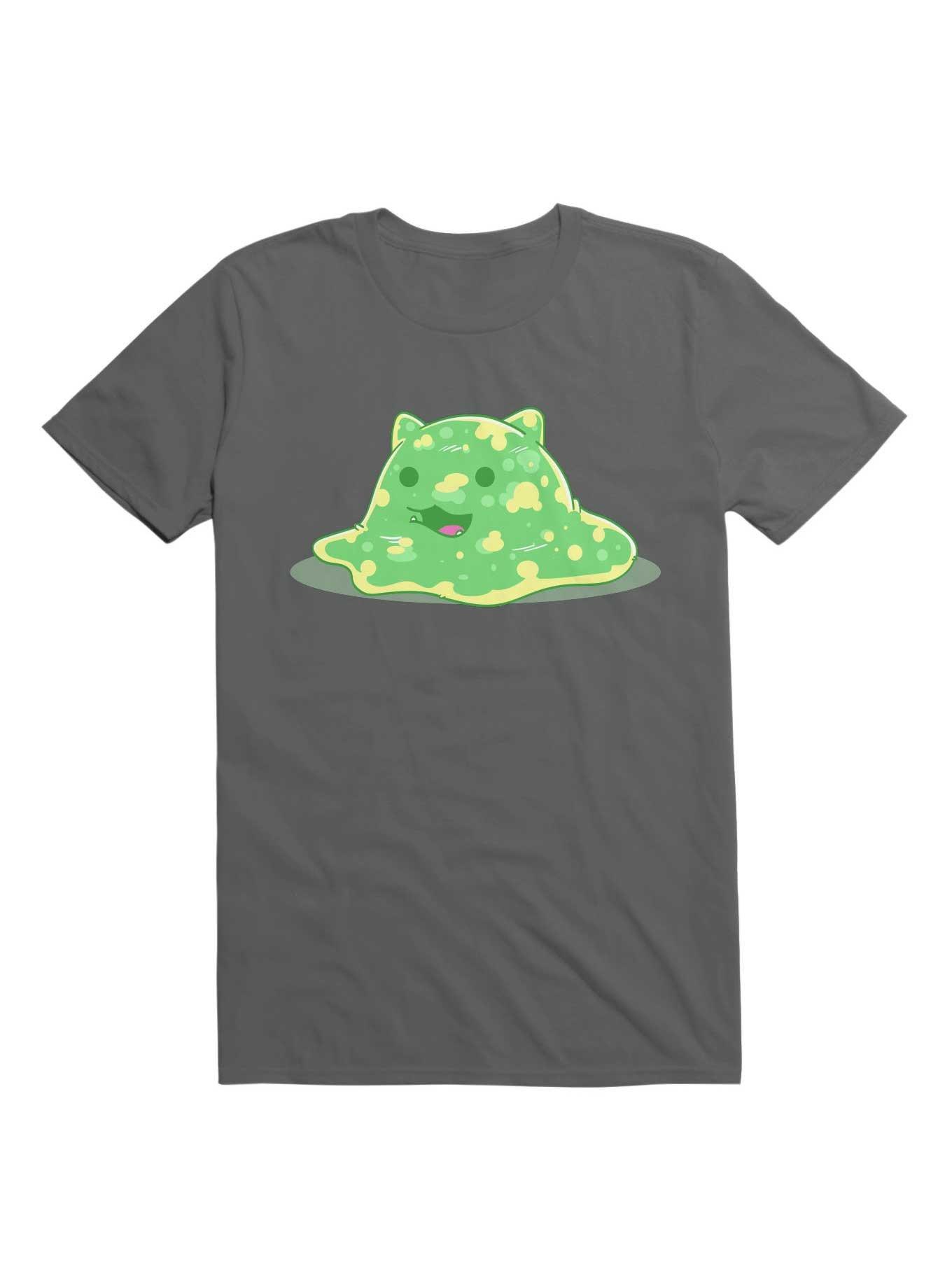 Kawaii Slime Kitten T-Shirt, CHARCOAL, hi-res