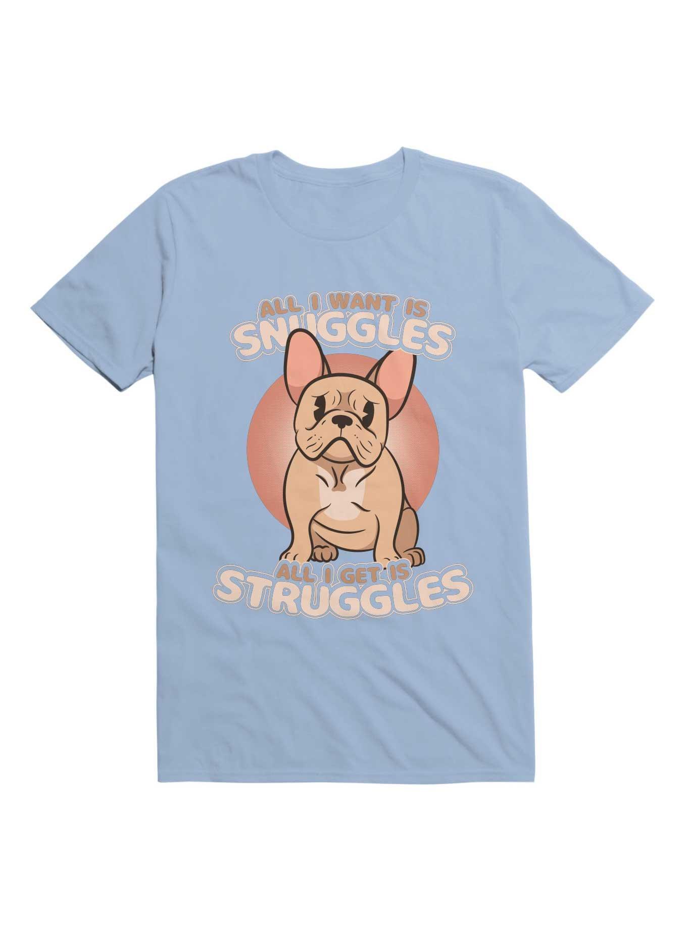 Kawaii Frenchie Snuggles & Struggles T-Shirt