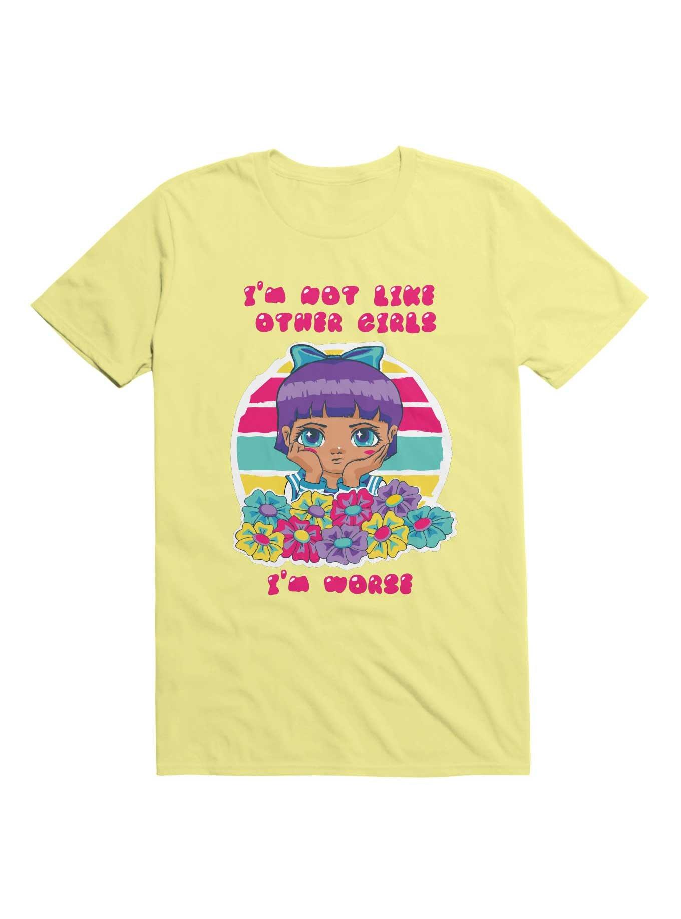 Kawaii I'm Not Like Other Girls. I'm Worse T-Shirt, CORN SILK, hi-res