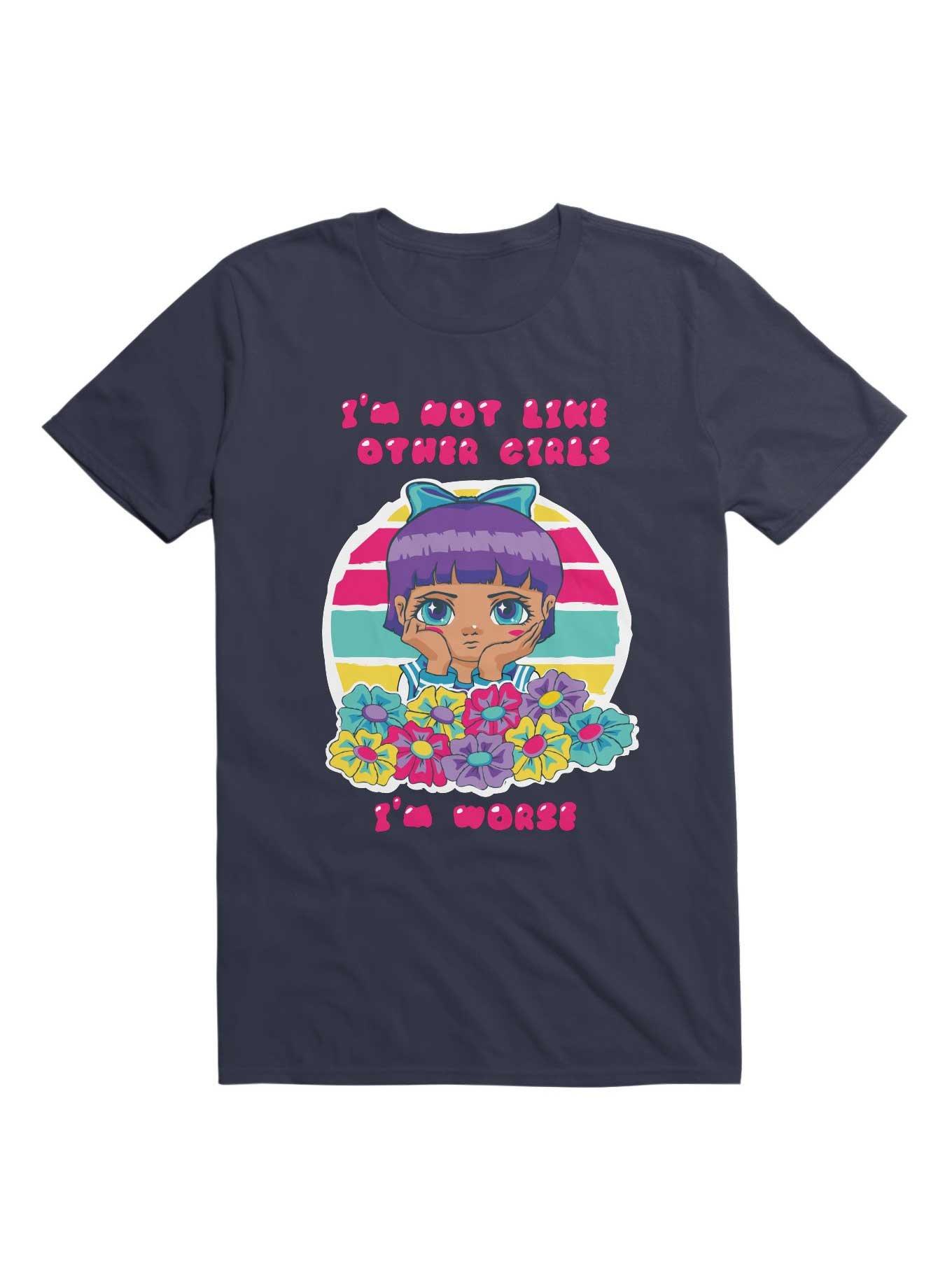 Kawaii I'm Not Like Other Girls. I'm Worse T-Shirt, NAVY, hi-res