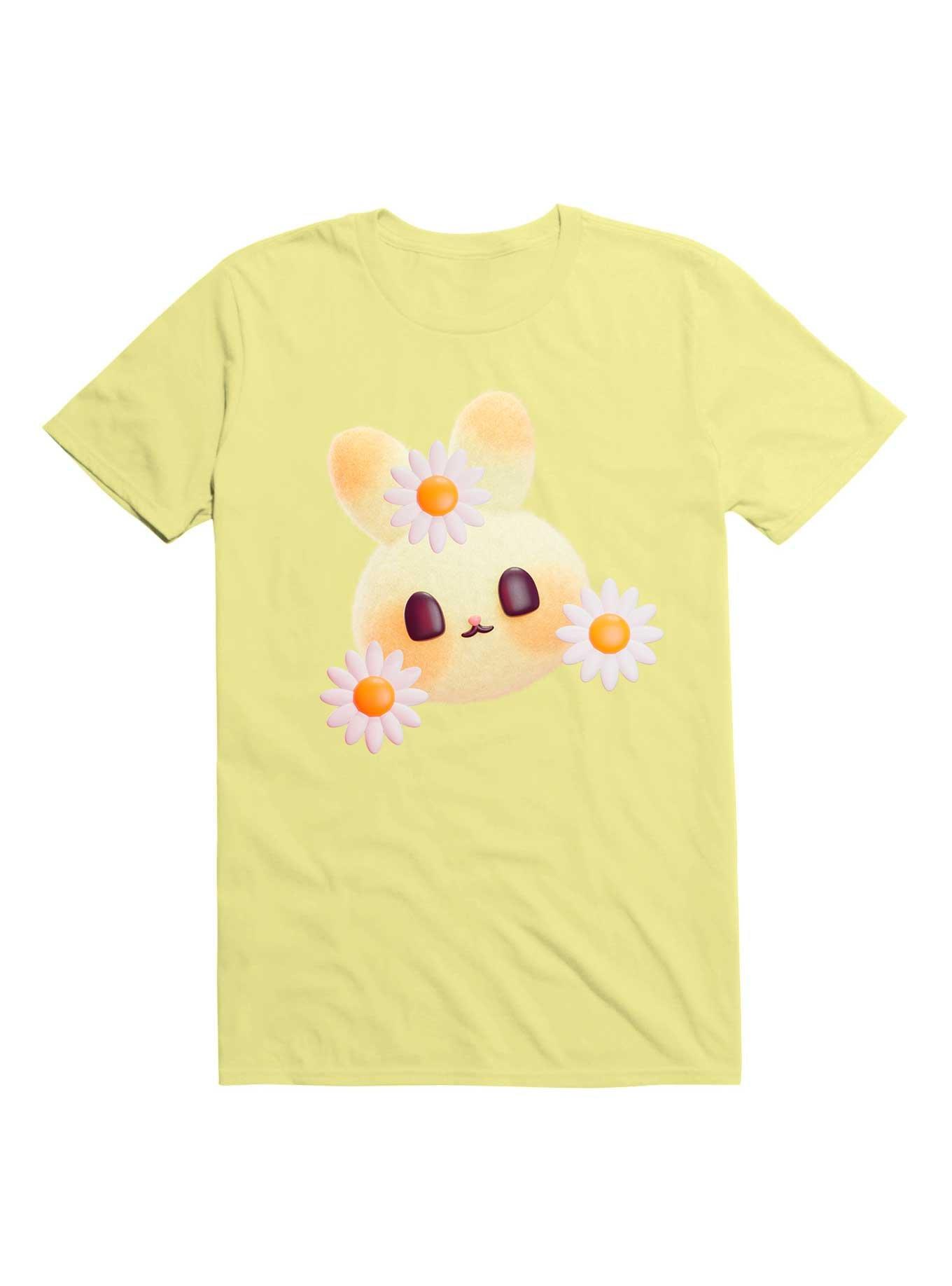 Kawaii Bunny, Flowers And Happiness T-Shirt, , hi-res