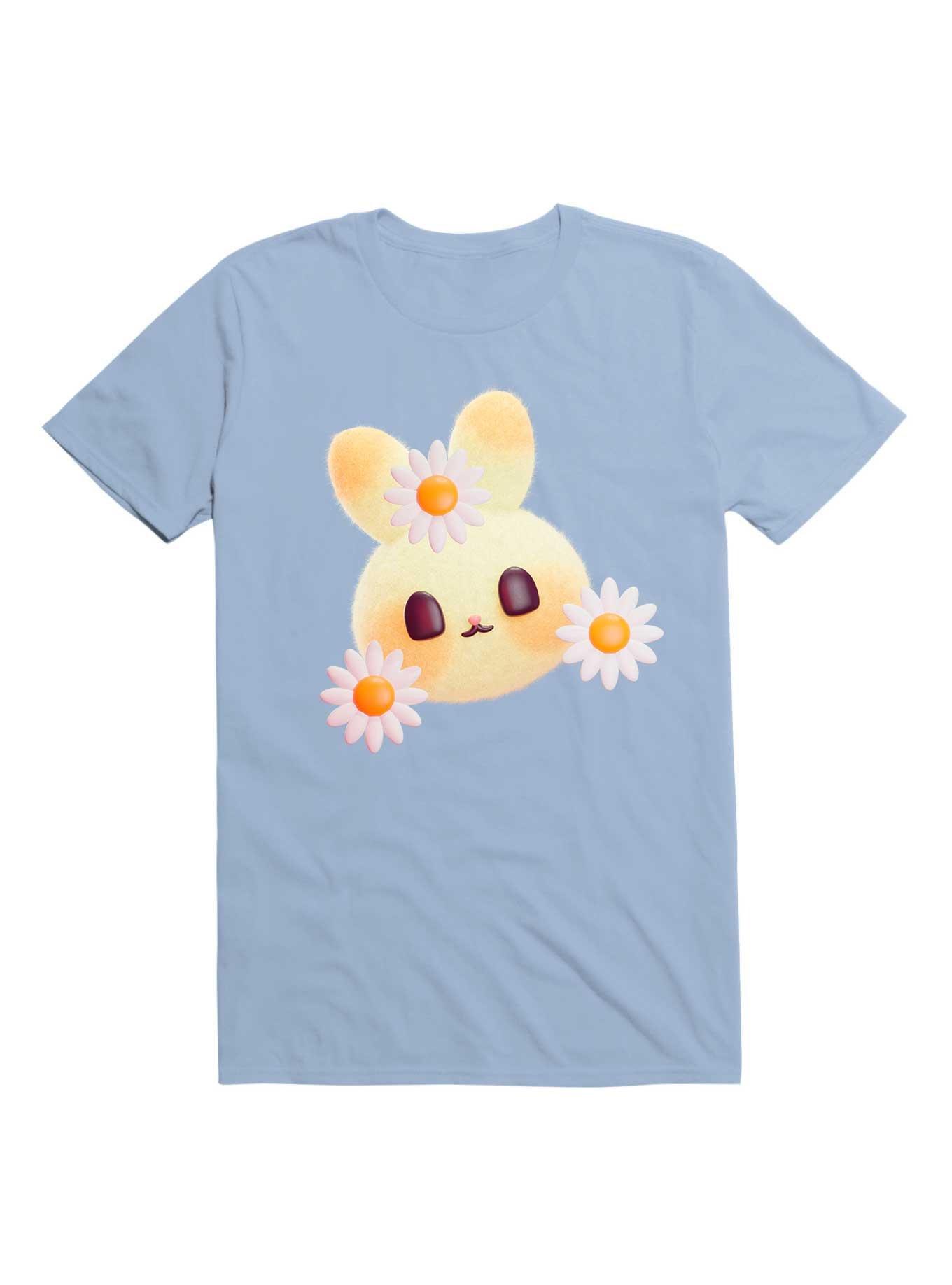 Kawaii Bunny, Flowers And Happiness T-Shirt, , hi-res