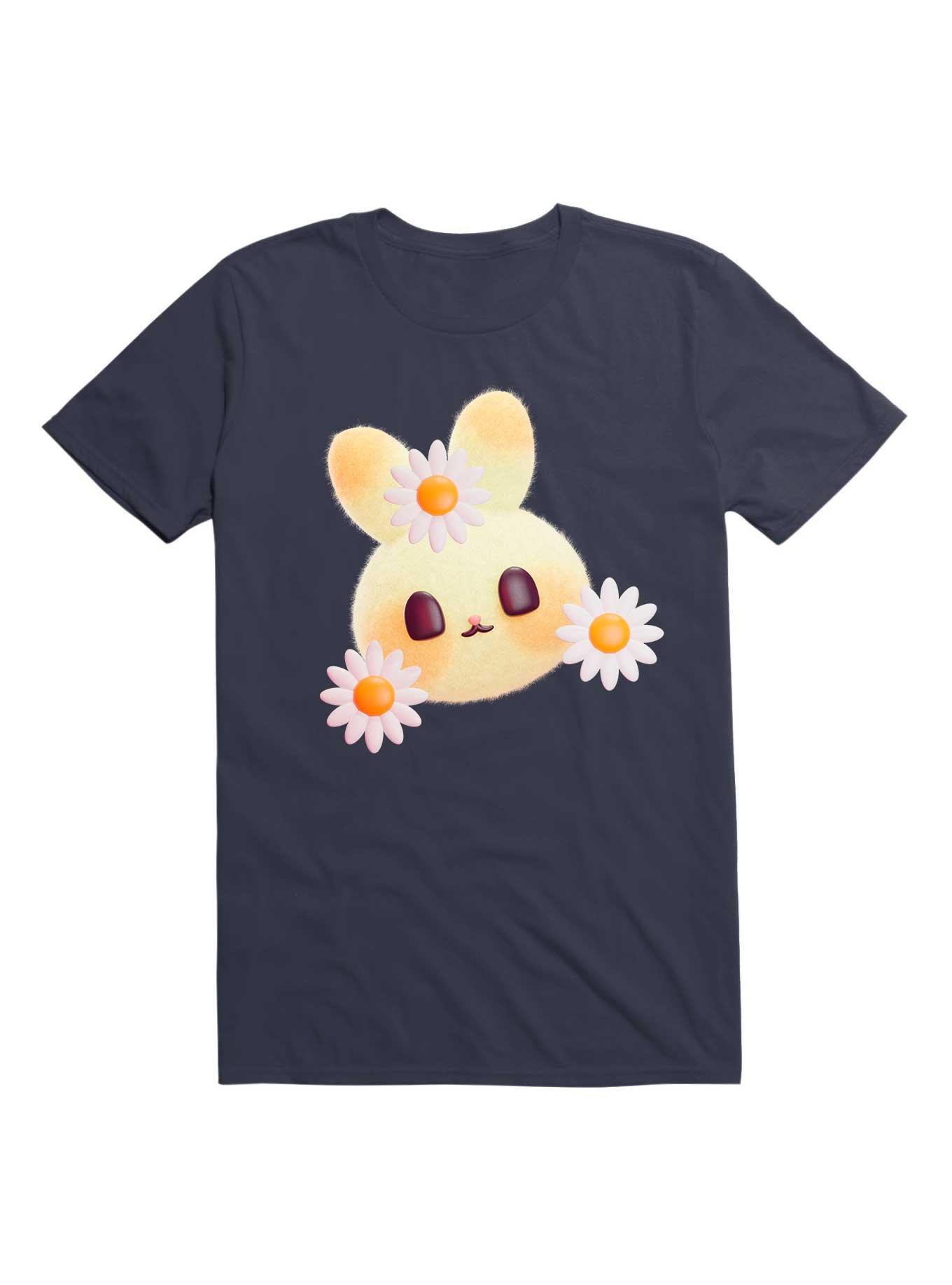 Kawaii Bunny, Flowers And Happiness T-Shirt, , hi-res