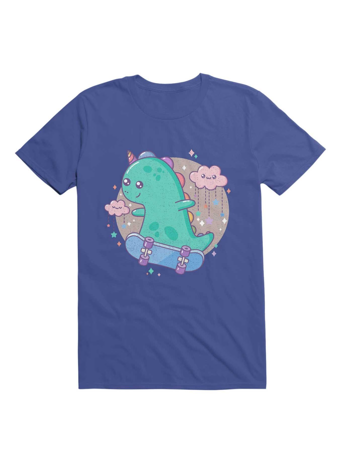 Kawaii Dinocorn Skater T-Shirt, ROYAL, hi-res