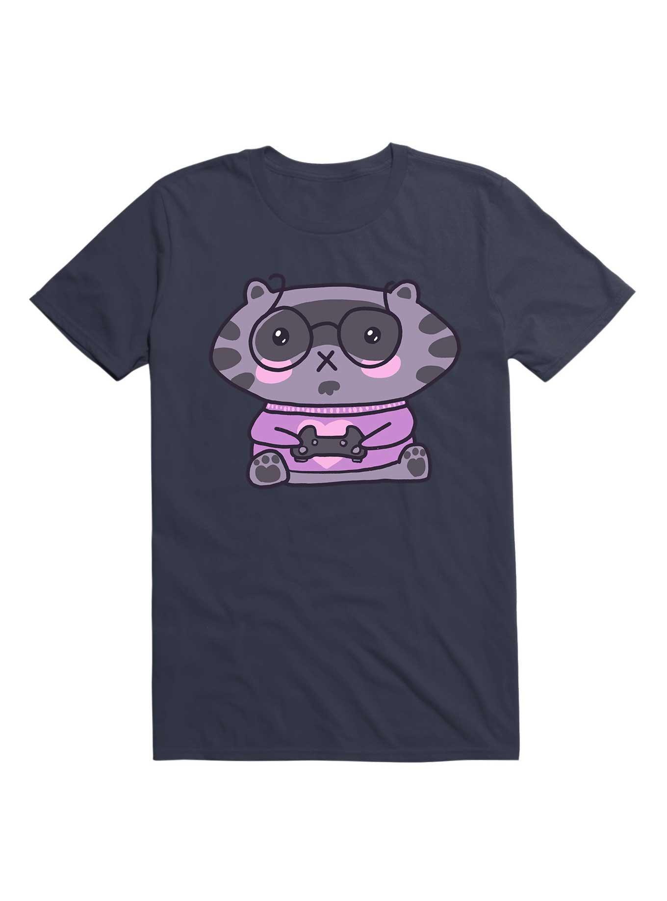 Kawaii Kawaii Raccoon T-Shirt, NAVY, hi-res