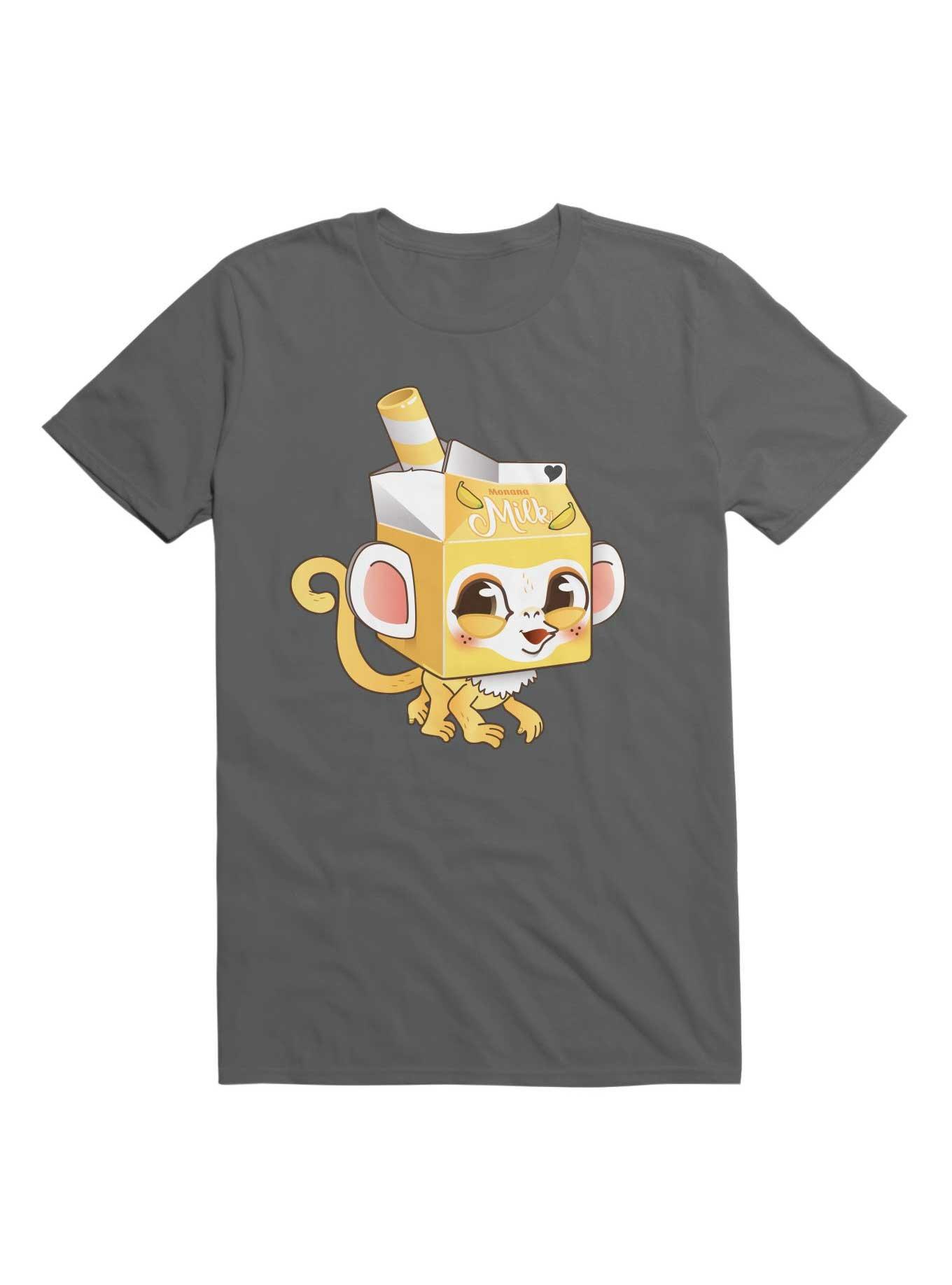 Kawaii Monana Milk T-Shirt, CHARCOAL, hi-res