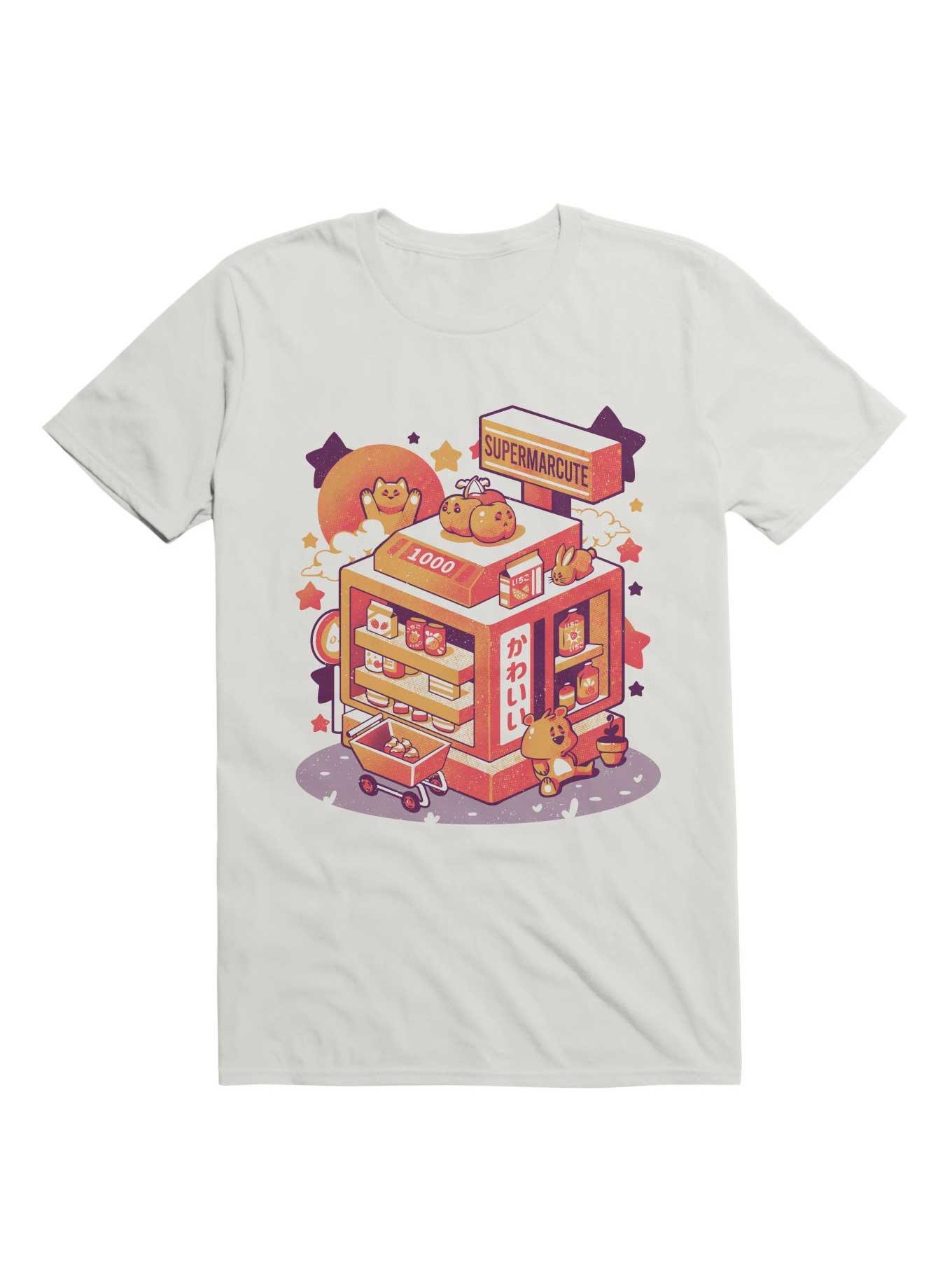 Kawaii Supermarcute Kitty Bunny Cute Gift T-Shirt, WHITE, hi-res