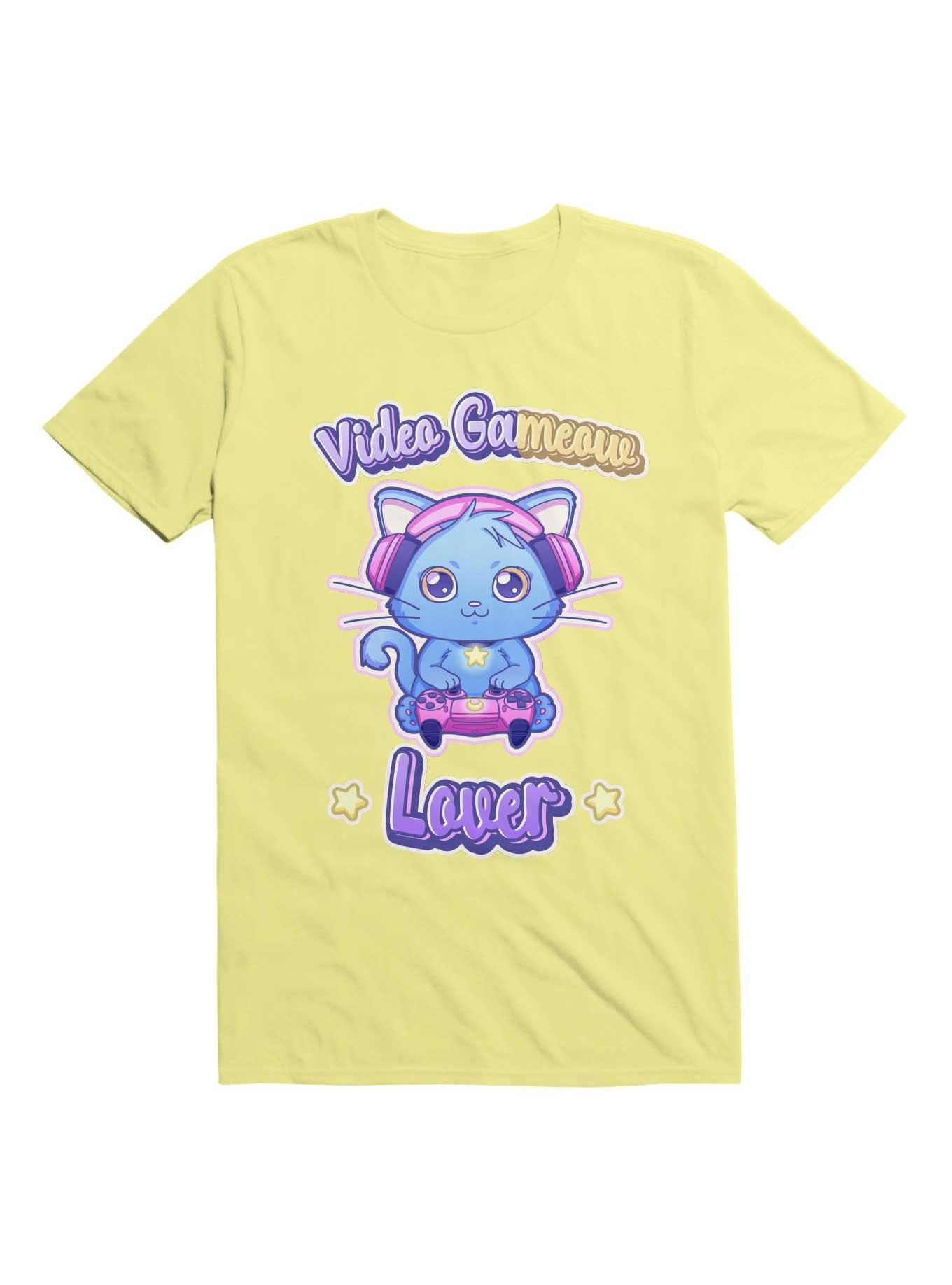 Kawaii Video GaMeow Lover T-Shirt, CORN SILK, hi-res