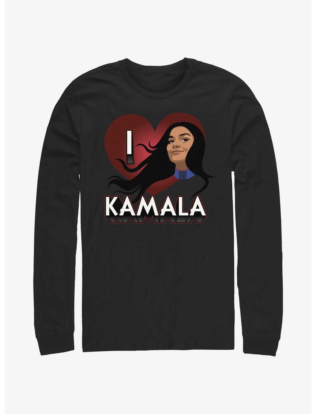 Marvel Ms. Marvel I Heart Kamala Long-Sleeve T-Shirt, BLACK, hi-res