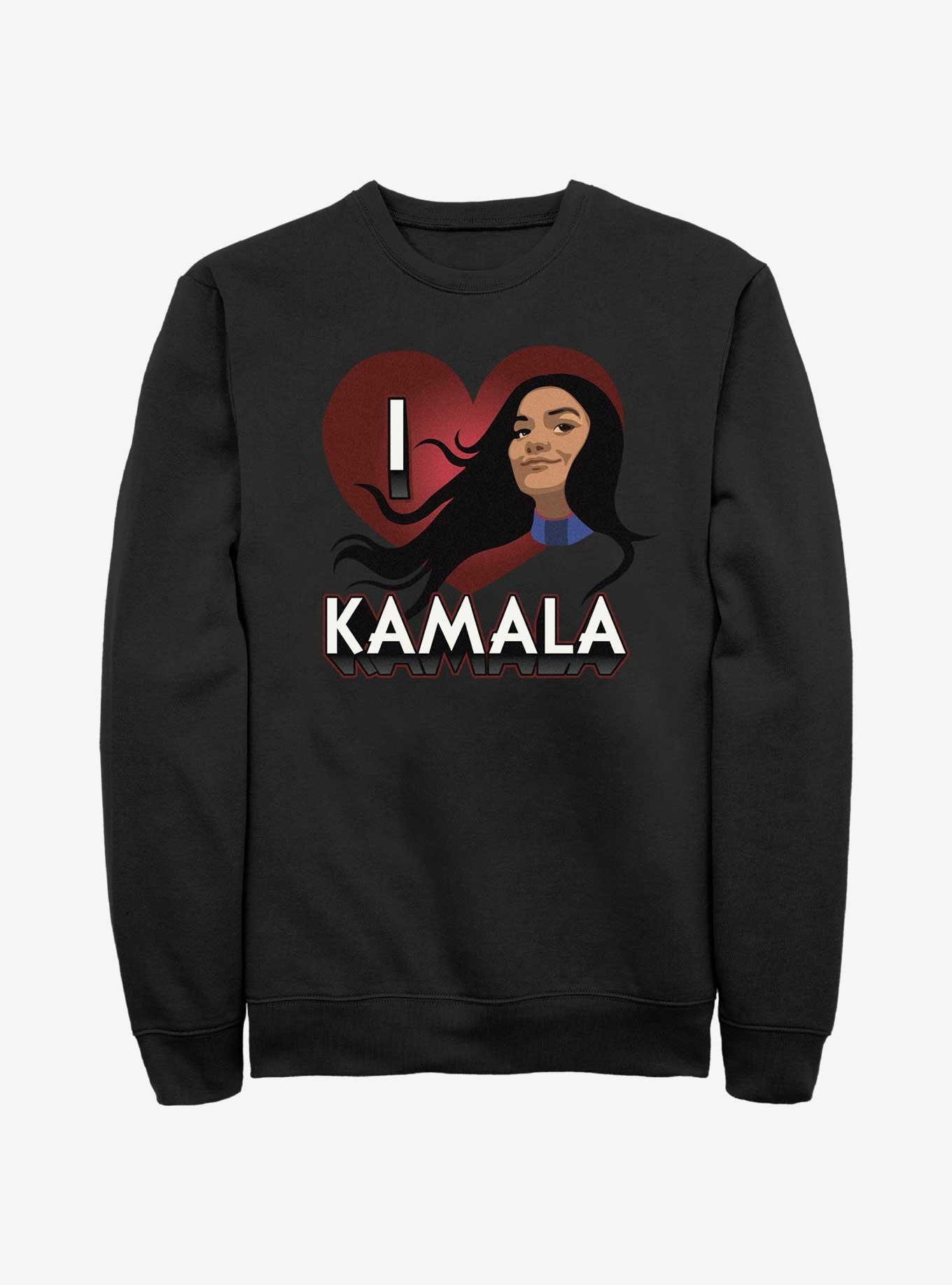 Marvel Ms. Marvel I Heart Kamala Sweatshirt, BLACK, hi-res