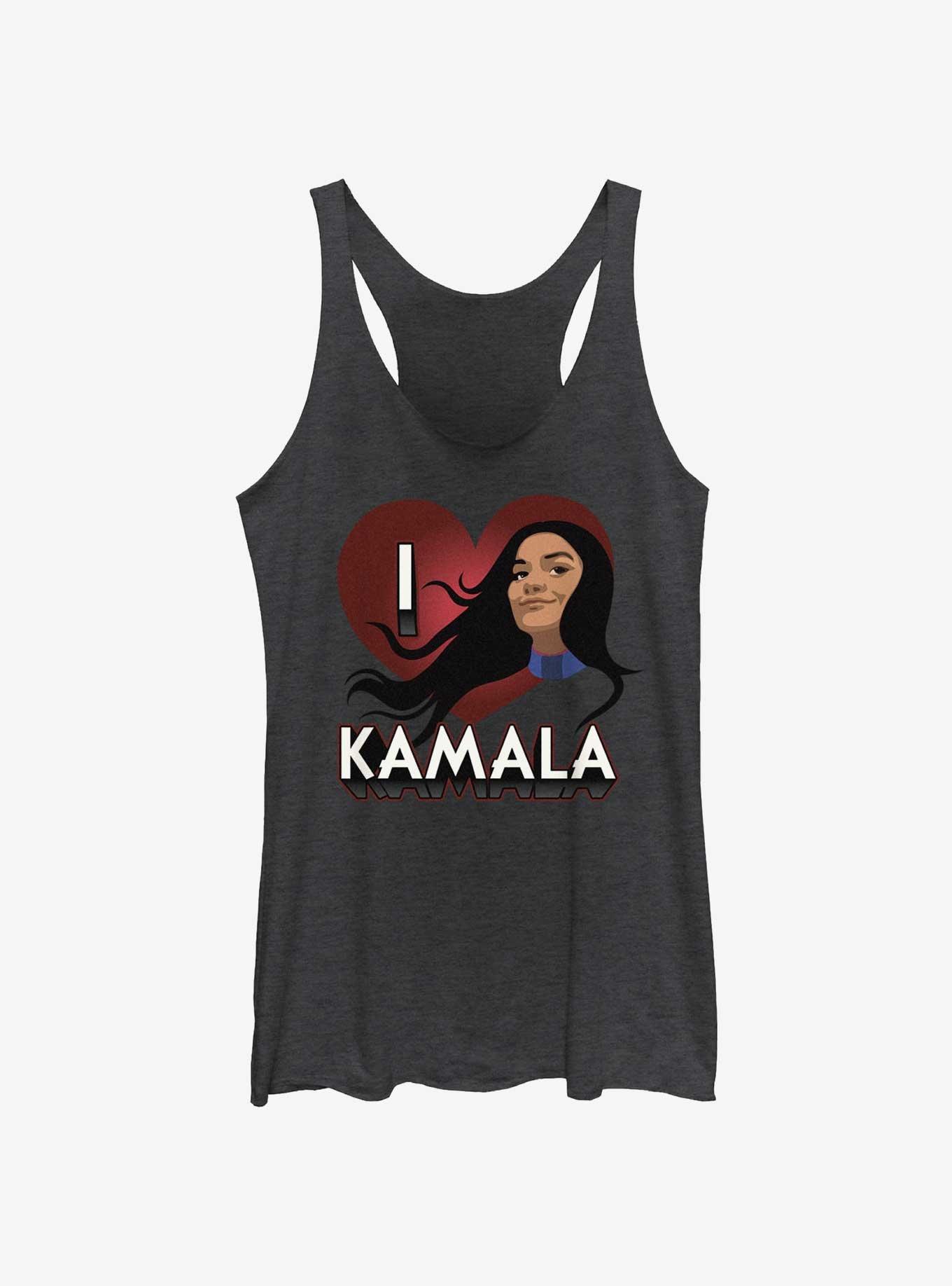 Marvel Ms. Marvel I Heart Kamala Girls Tank, BLK HTR, hi-res