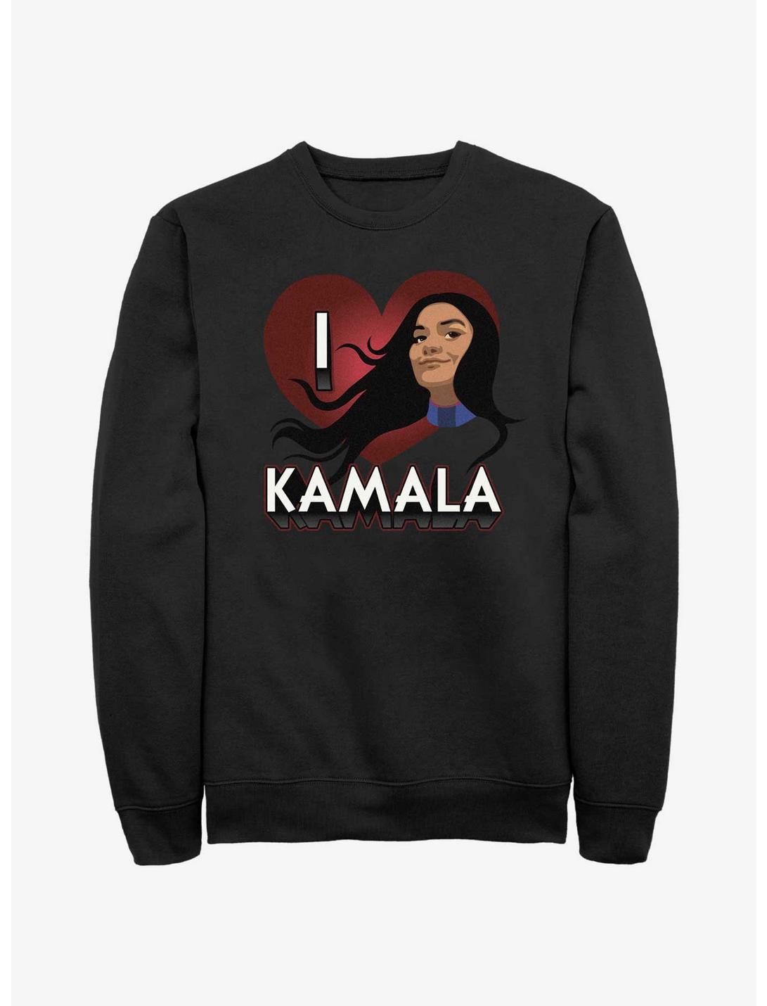 Marvel Ms. Marvel I Heart Kamala Sweatshirt, BLACK, hi-res