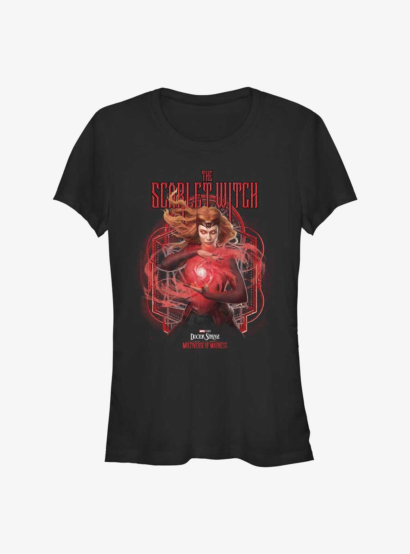 Marvel Doctor Strange in the Multiverse of Madness The Scarlet Witch Girls T-Shirt, BLACK, hi-res