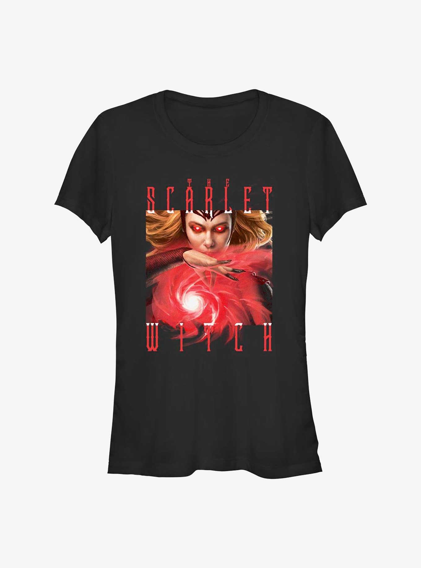 Marvel Doctor Strange in the Multiverse of Madness The Scarlet Witch Girls T-Shirt, BLACK, hi-res