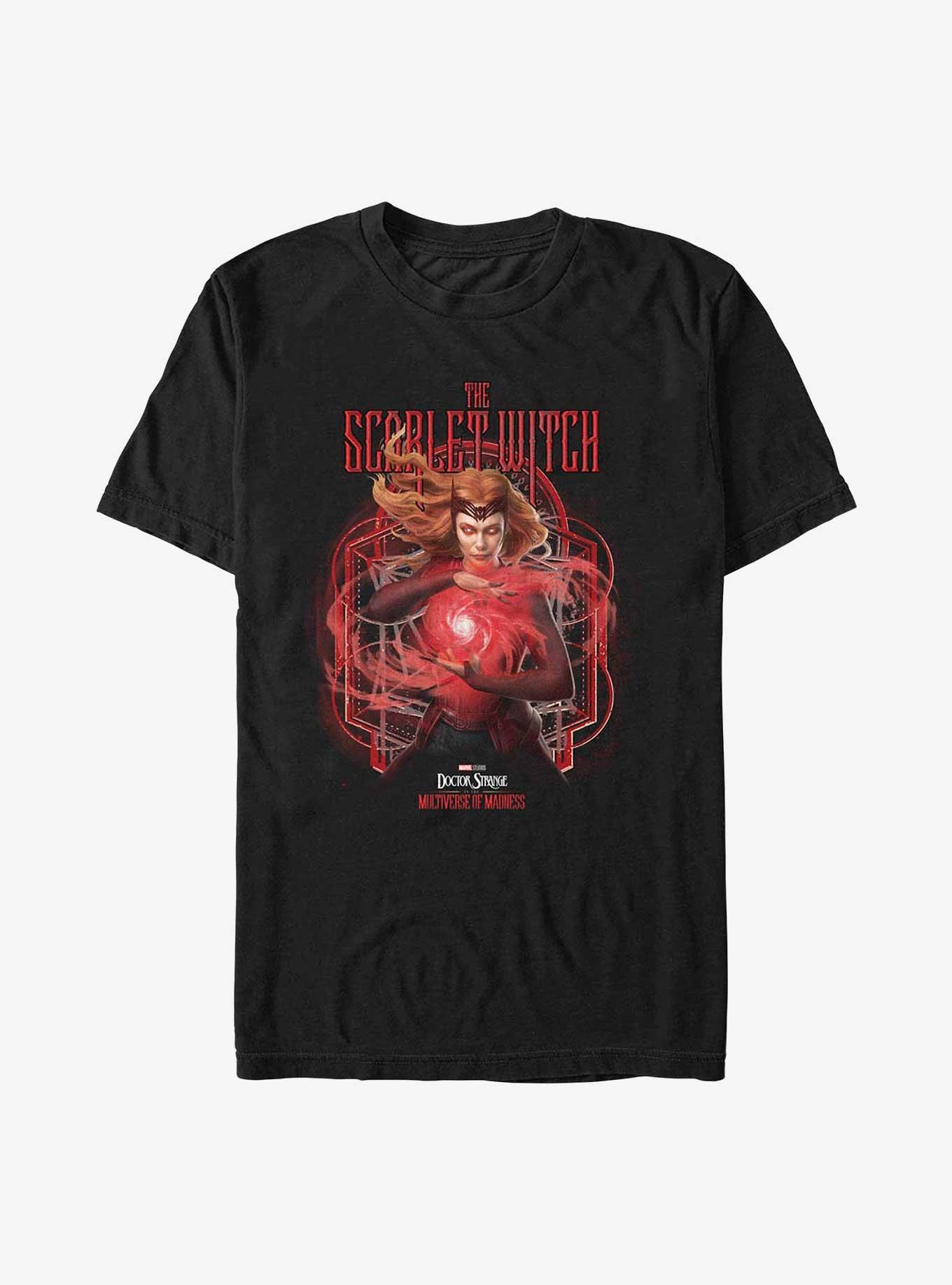 Marvel Doctor Strange in the Multiverse of Madness The Scarlet Witch T-Shirt, BLACK, hi-res