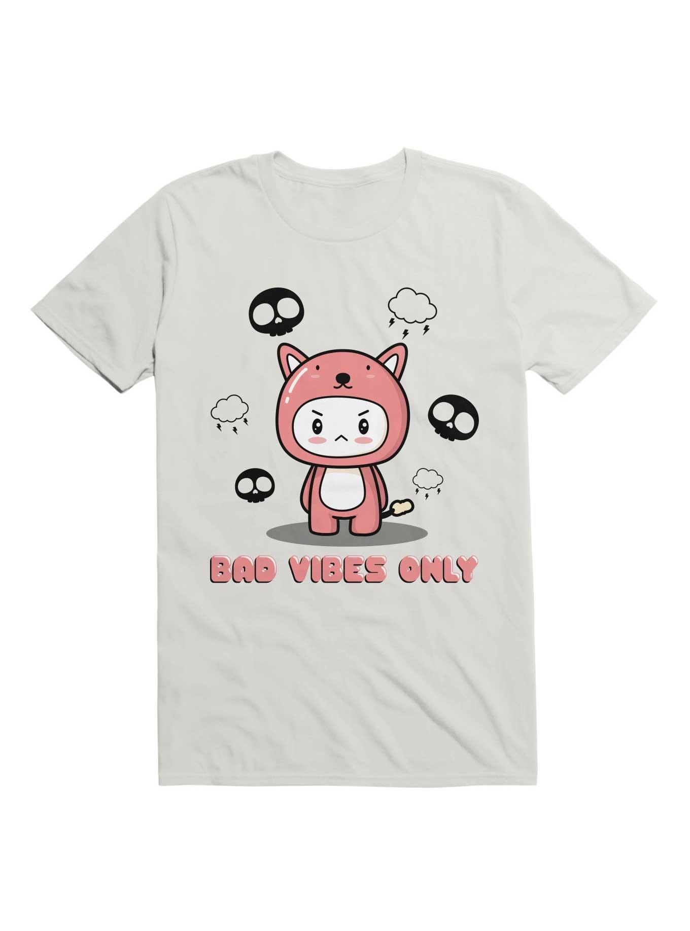 Kawaii Bad Vibes Only T-Shirt, , hi-res