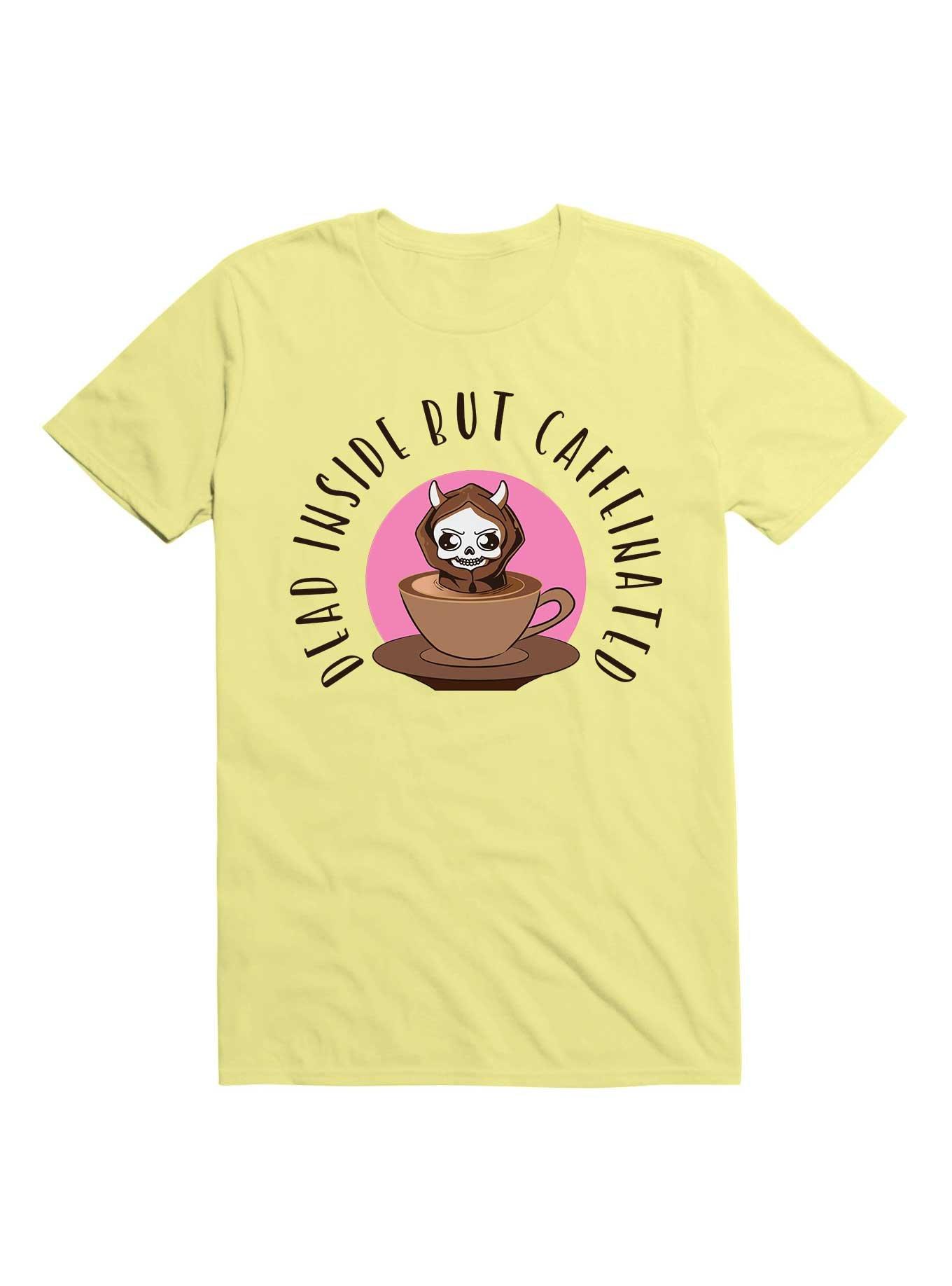 Kawaii Dead Inside But Caffeinated T-Shirt, , hi-res