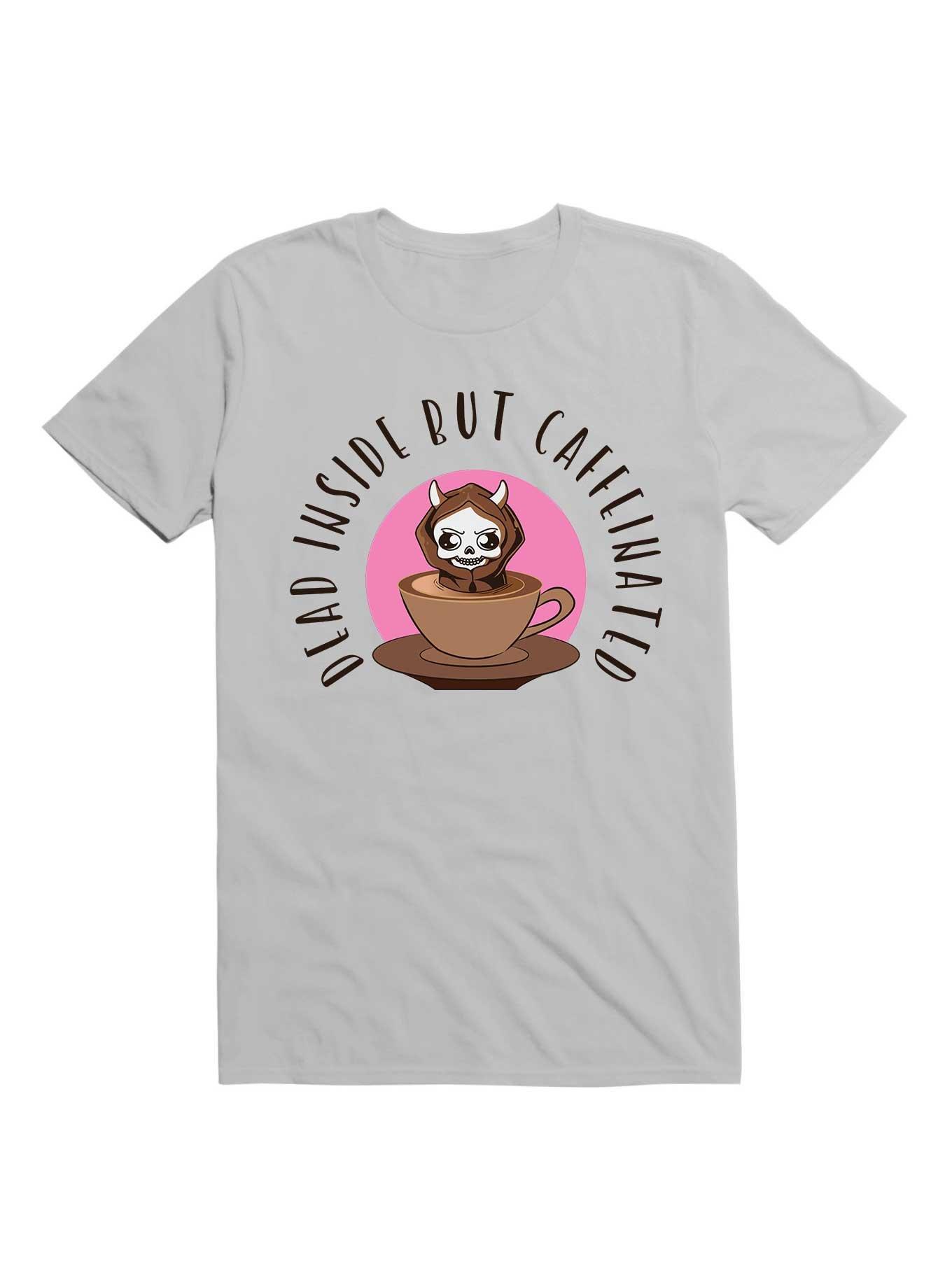 Kawaii Dead Inside But Caffeinated T-Shirt, ICE GREY, hi-res