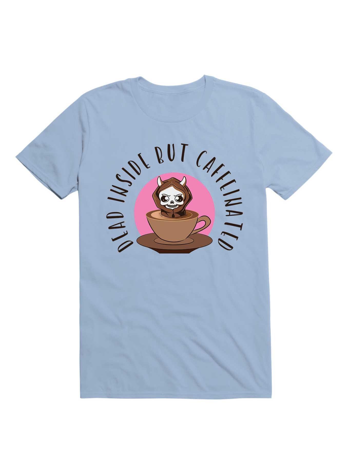 Kawaii Dead Inside But Caffeinated T-Shirt, LIGHT BLUE, hi-res