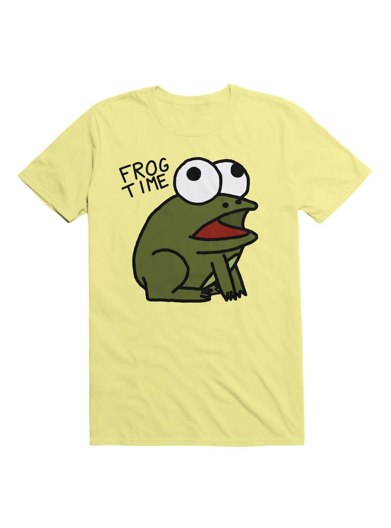 Kawaii Frog Time T-Shirt, CORN SILK, hi-res