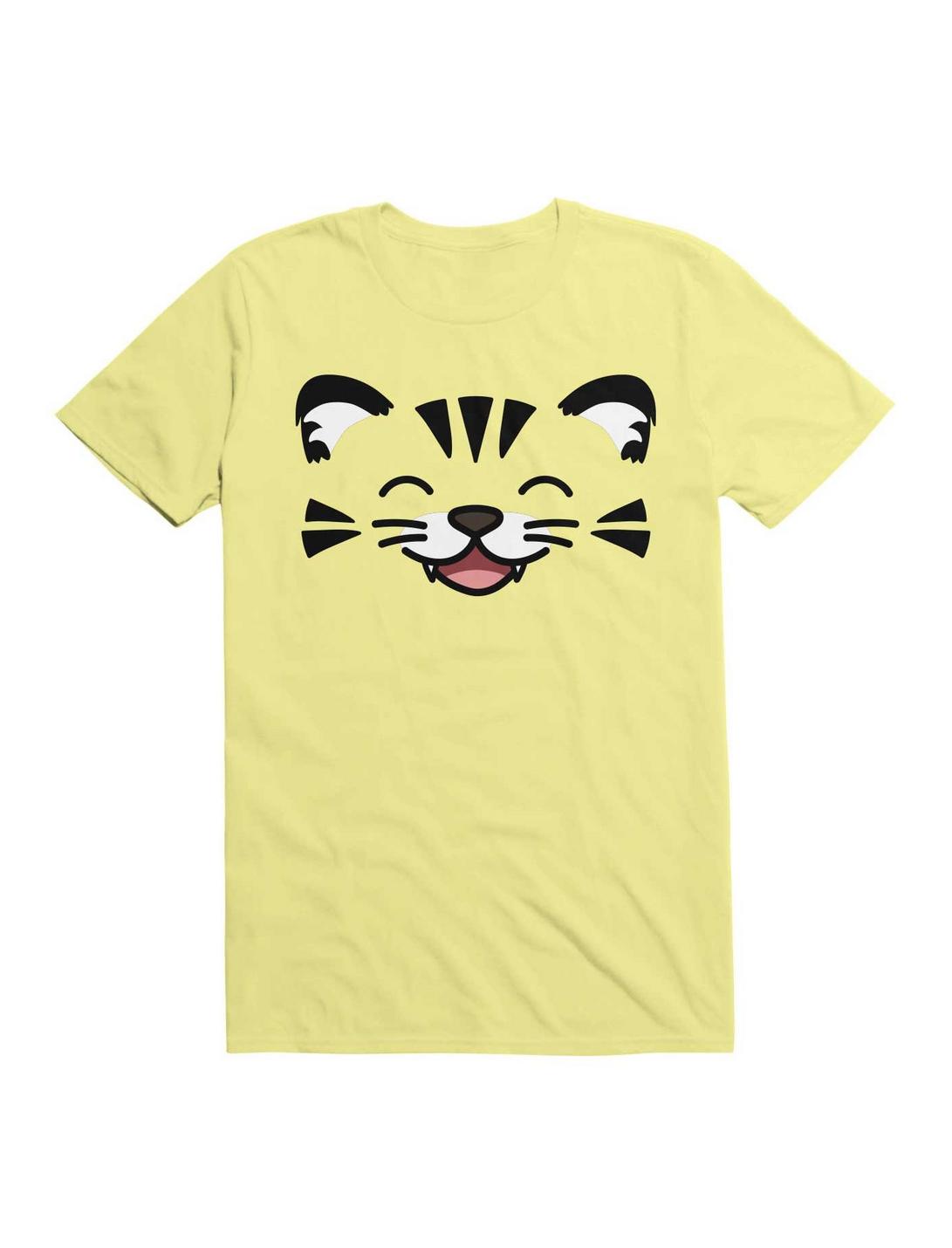 Kawaii Happy Tiger T-Shirt, CORN SILK, hi-res
