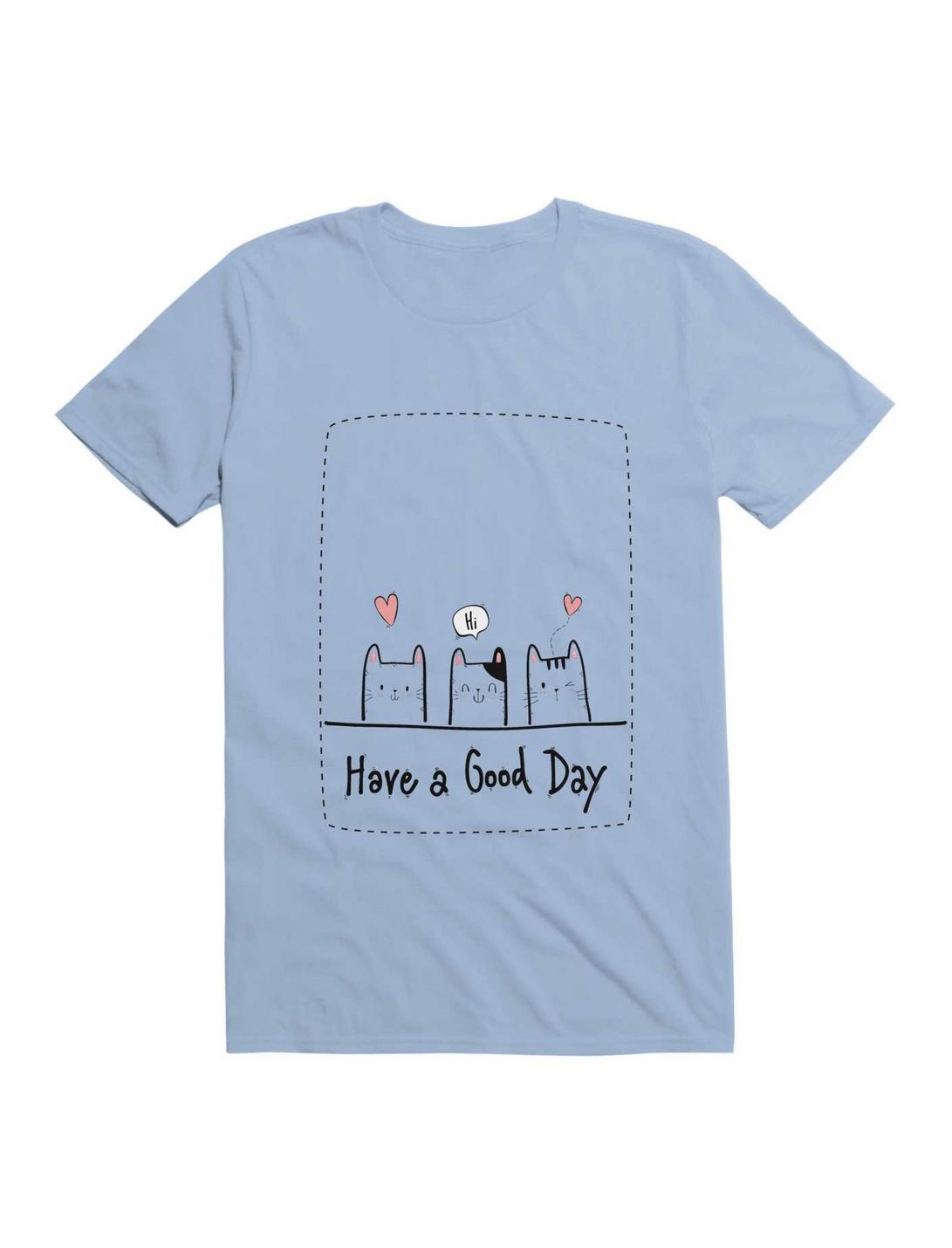 Kawaii Have A Good Day T-Shirt, LIGHT BLUE, hi-res