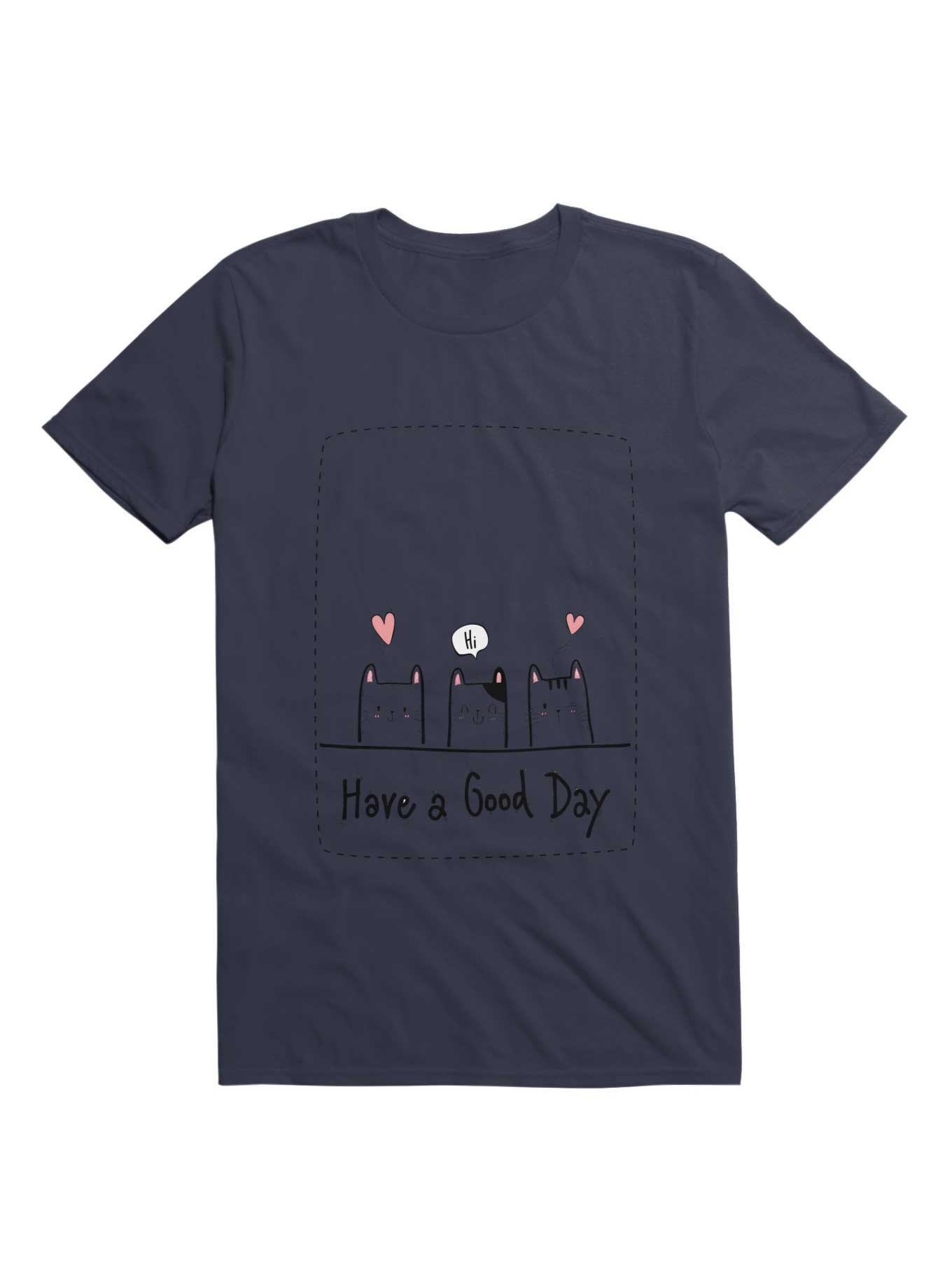 Kawaii Have A Good Day T-Shirt, NAVY, hi-res