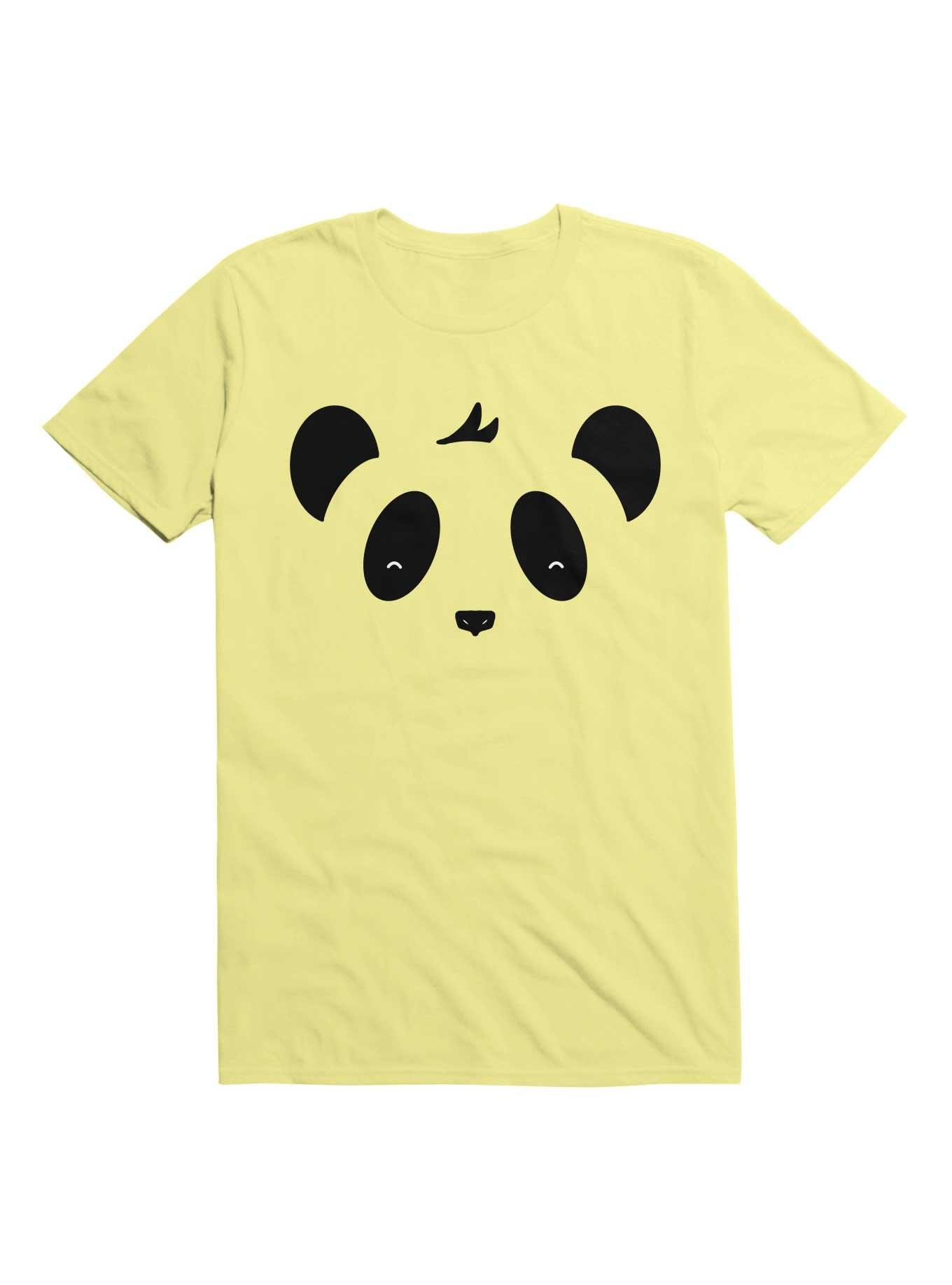 Kawaii Panda Face T-Shirt, CORN SILK, hi-res