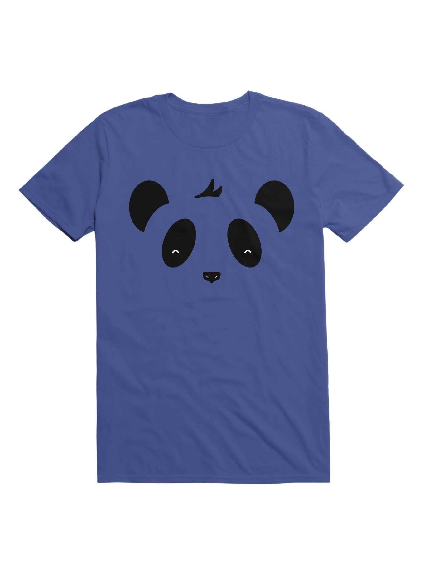 Kawaii Panda Face T-Shirt, ROYAL, hi-res