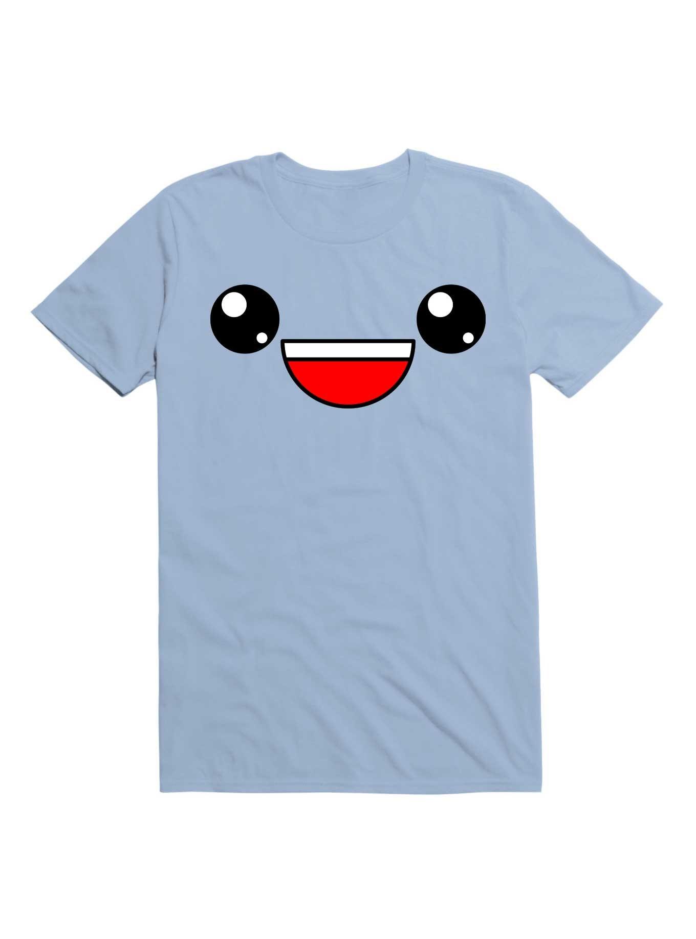 Kawaii This Is My Happy Face T-Shirt, LIGHT BLUE, hi-res