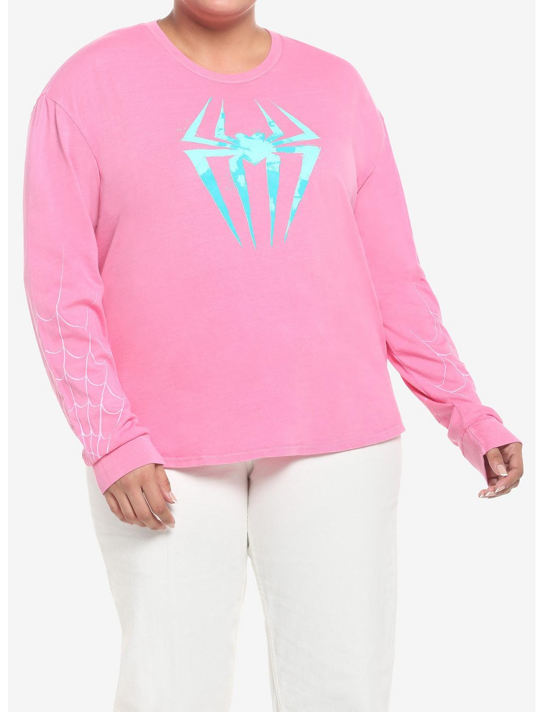 Her Universe Marvel Spider-Gwen Long-Sleeve T-Shirt Plus Size, BRIGHT PINK, hi-res